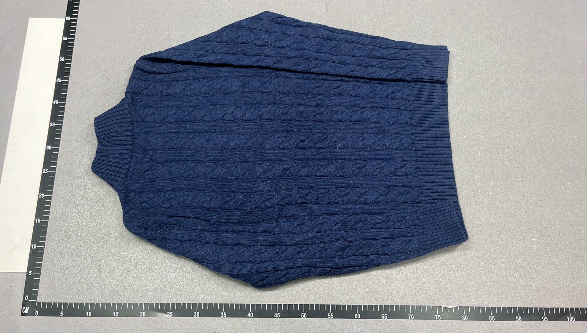 White Cable Knit Half-Zip Sweater for Men