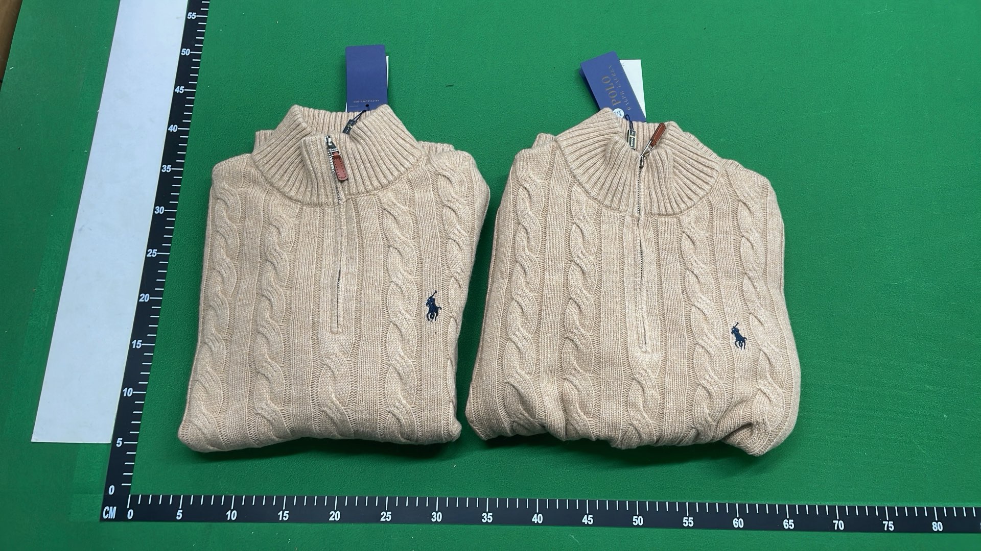 White Cable Knit Half-Zip Sweater for Men