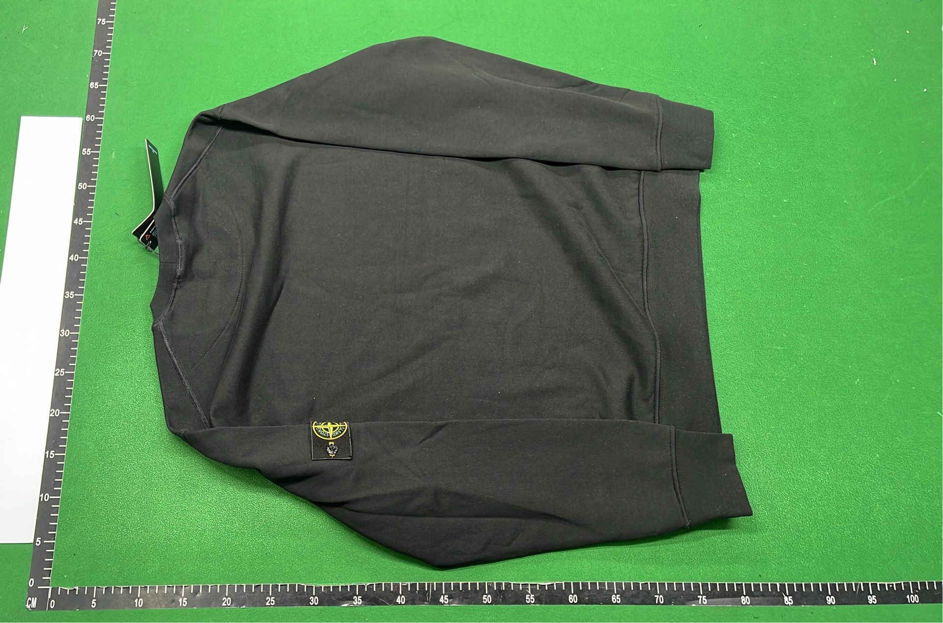 White Stone Island Crewneck Sweatshirt with Patch