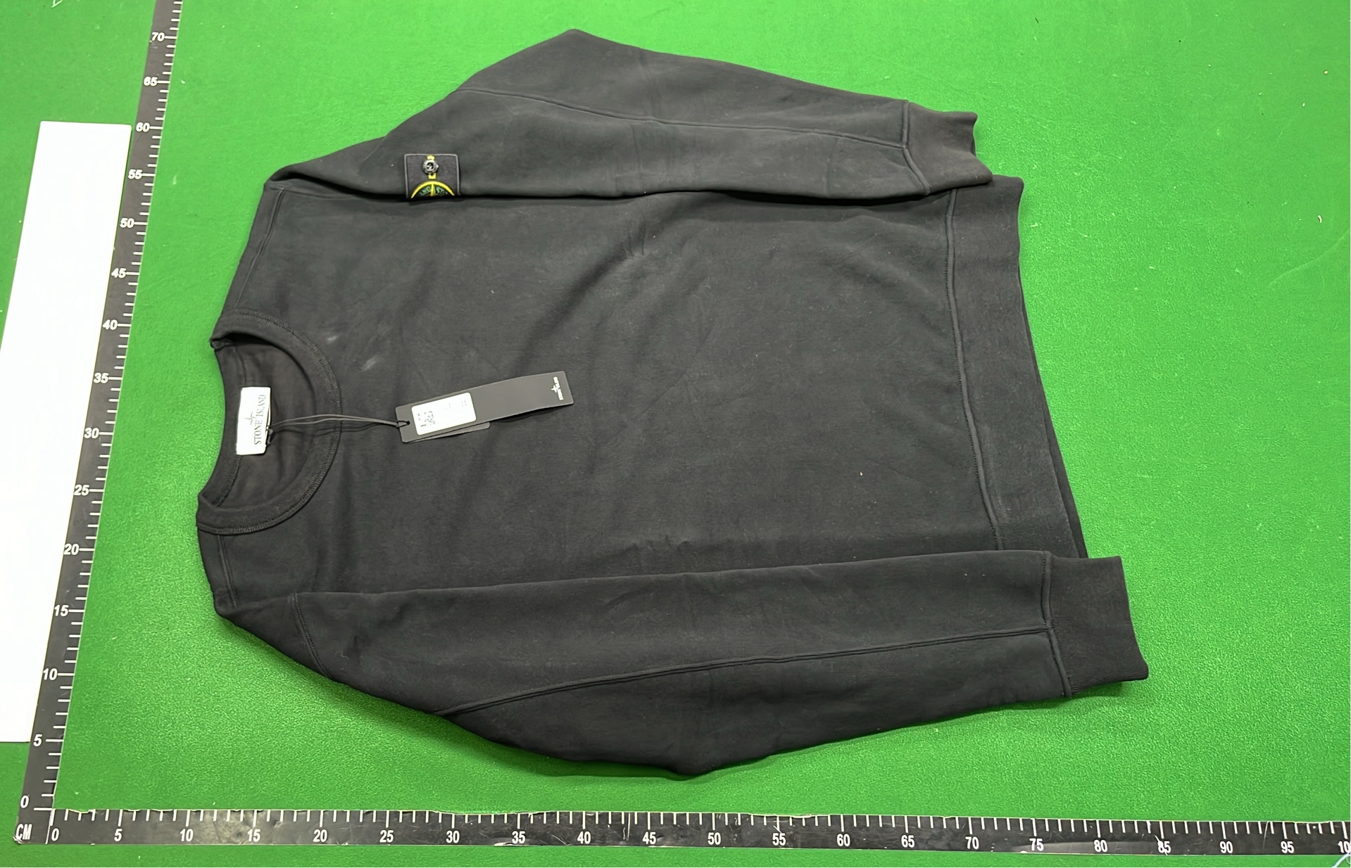 Olive Green Oversized Sweatshirt with Patch Logo