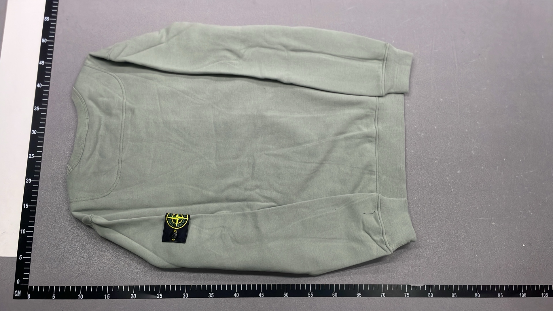 Olive Green Oversized Sweatshirt with Patch Logo