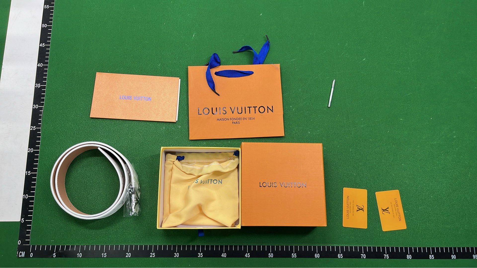 Louis Vuitton Monogram Leather Belt with LV Buckle