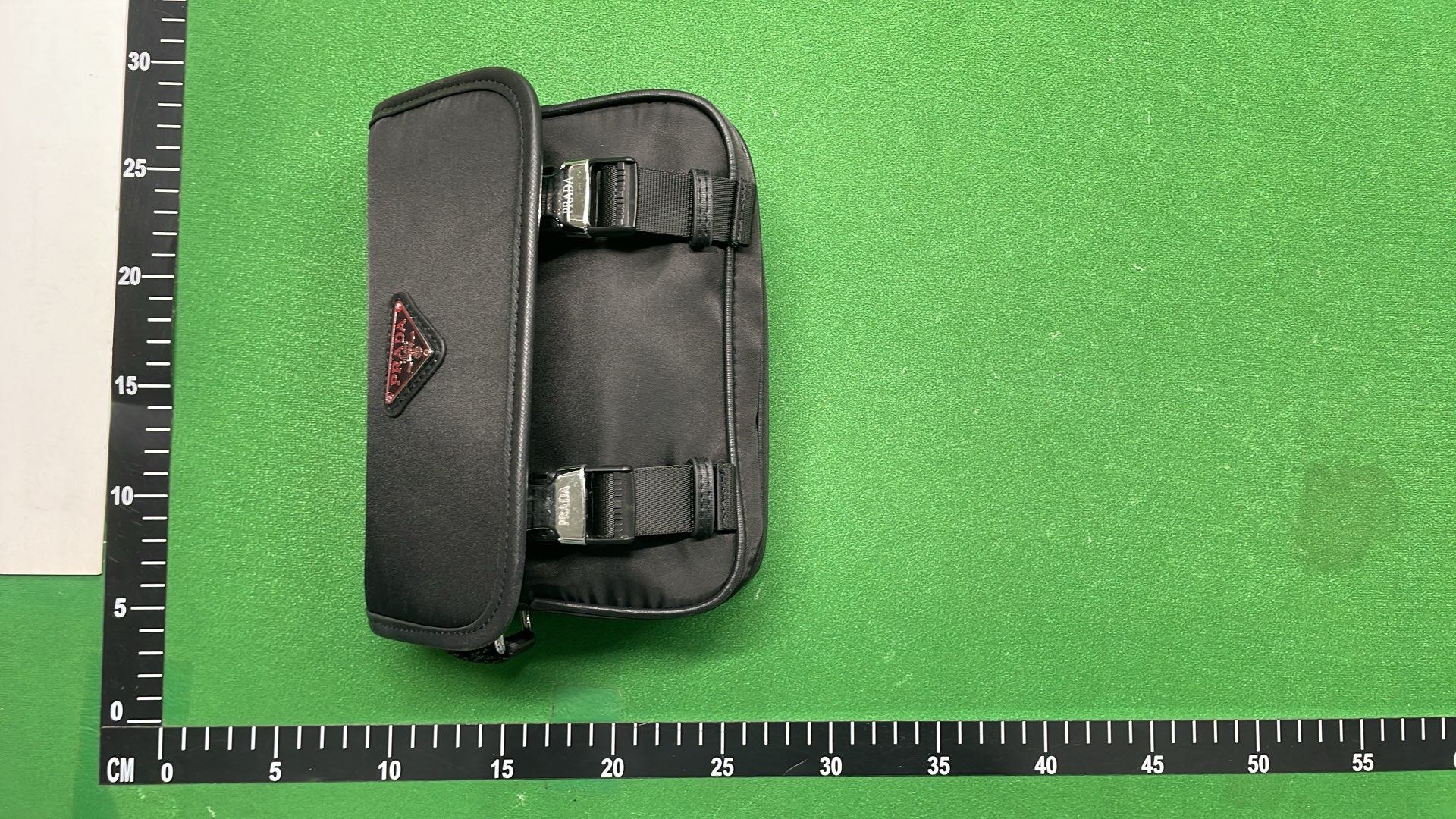 Prada Black Nylon Messenger Bag with Logo