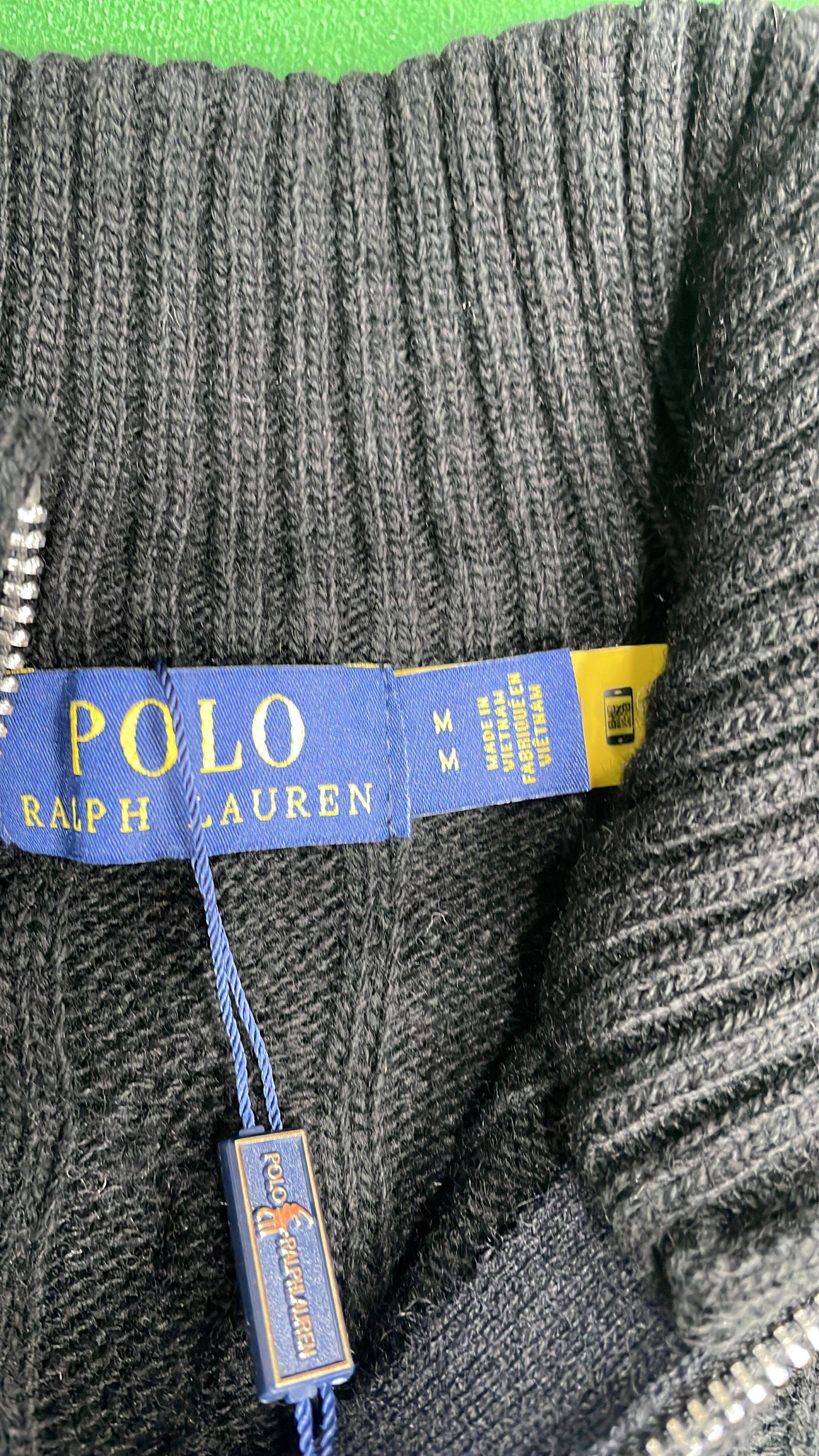 Light Blue Cable Knit Half-Zip Sweater for Men