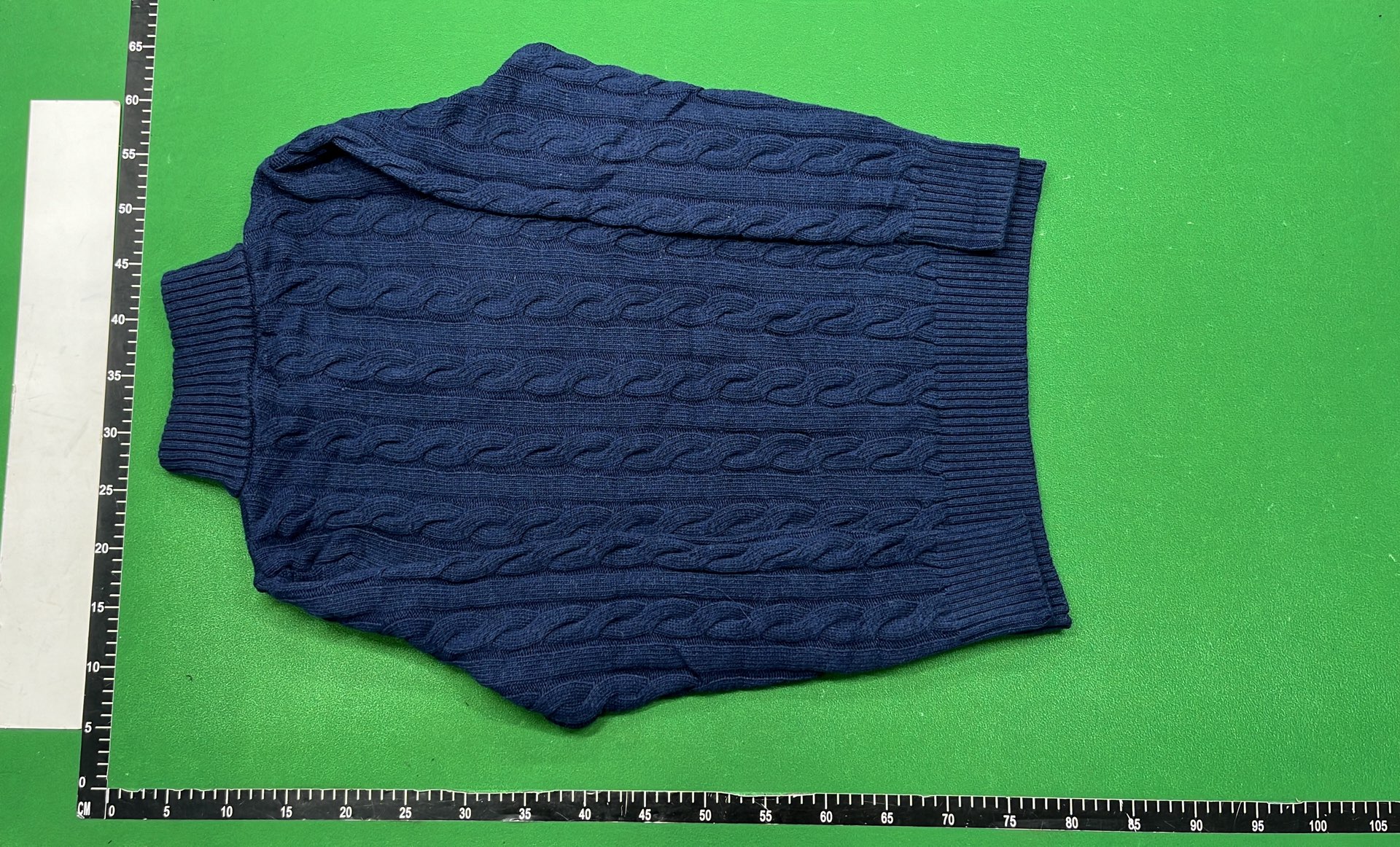 Light Blue Cable Knit Quarter-Zip Sweater for Men