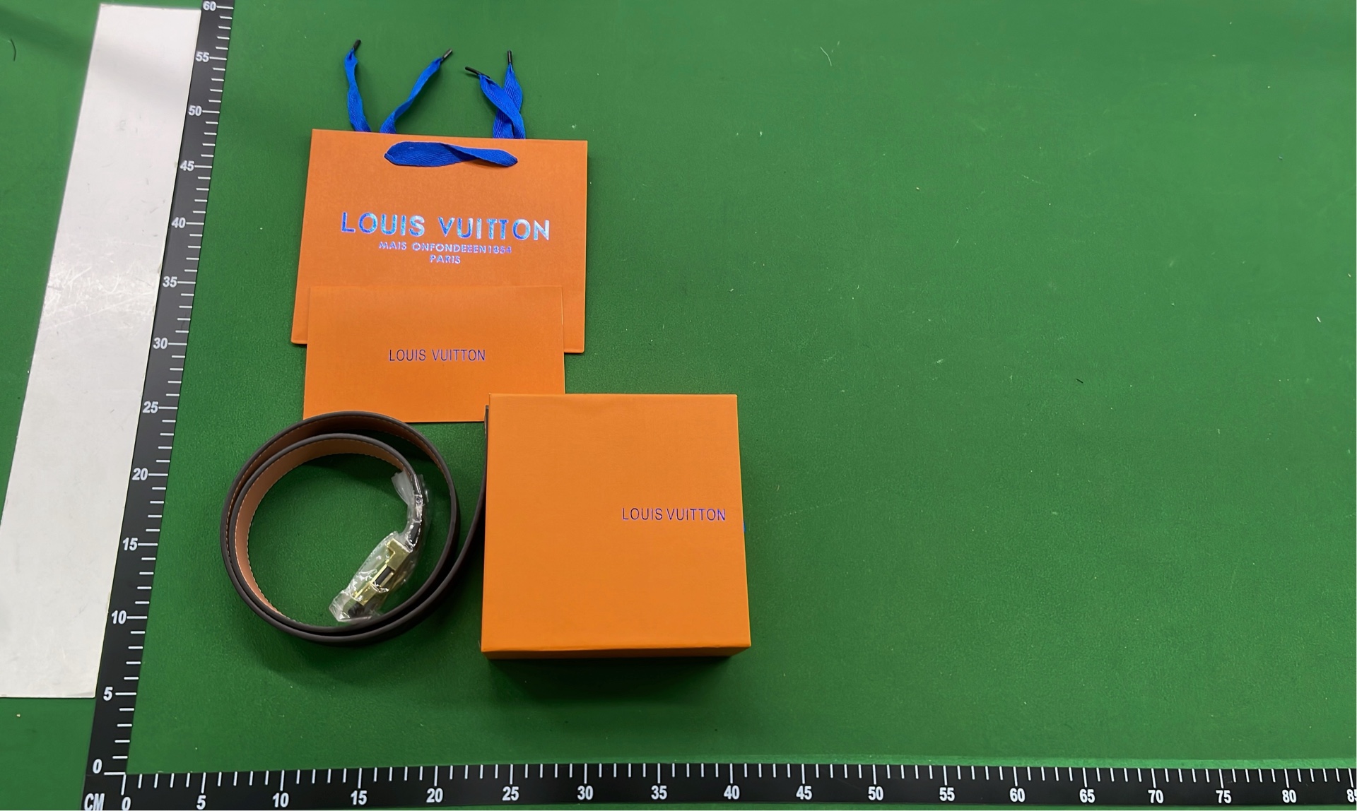 Louis Vuitton Monogram Leather Belt with LV Buckle