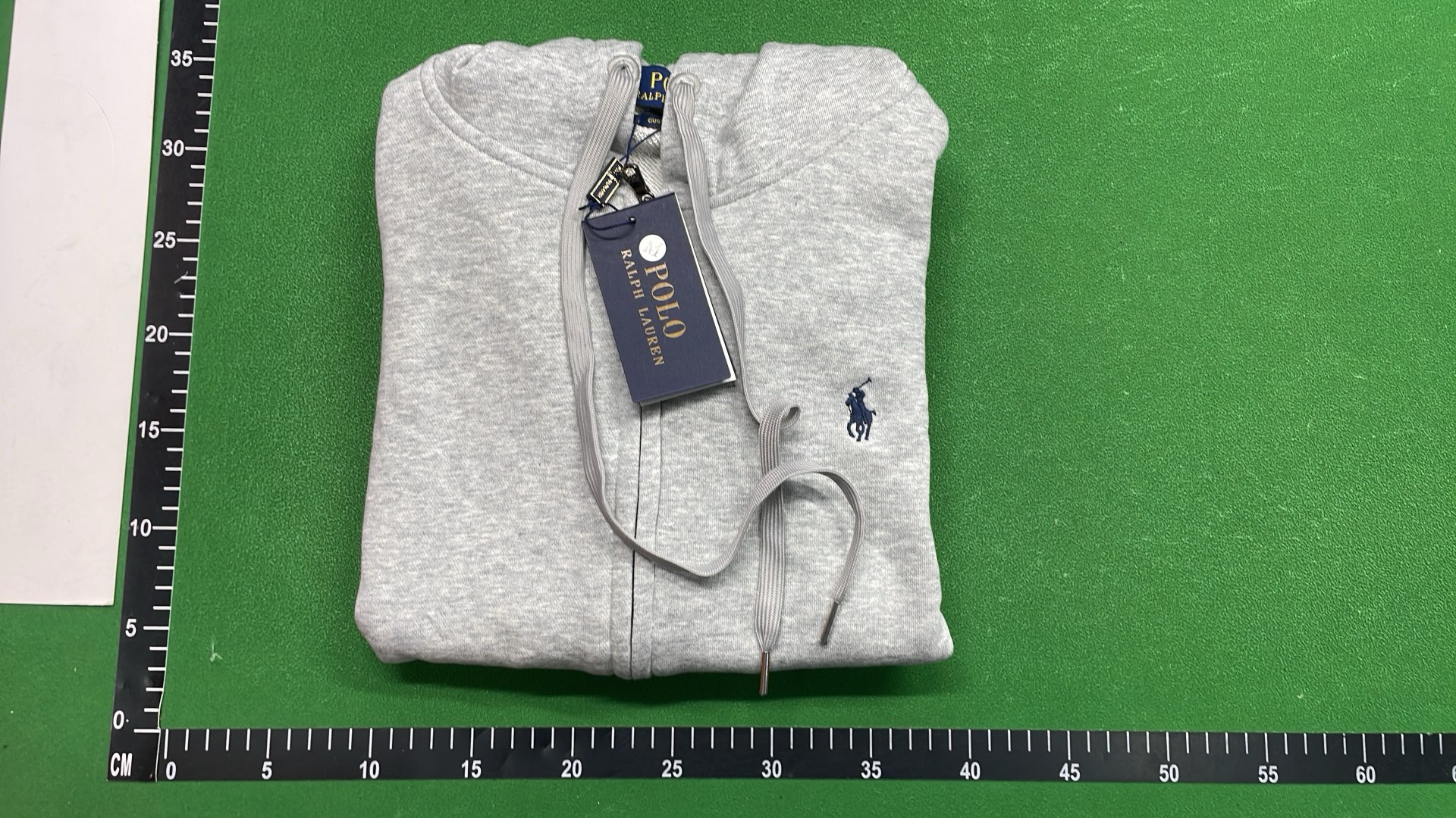 Men's Navy Blue Zip-Up Hoodie with Red Pony Logo