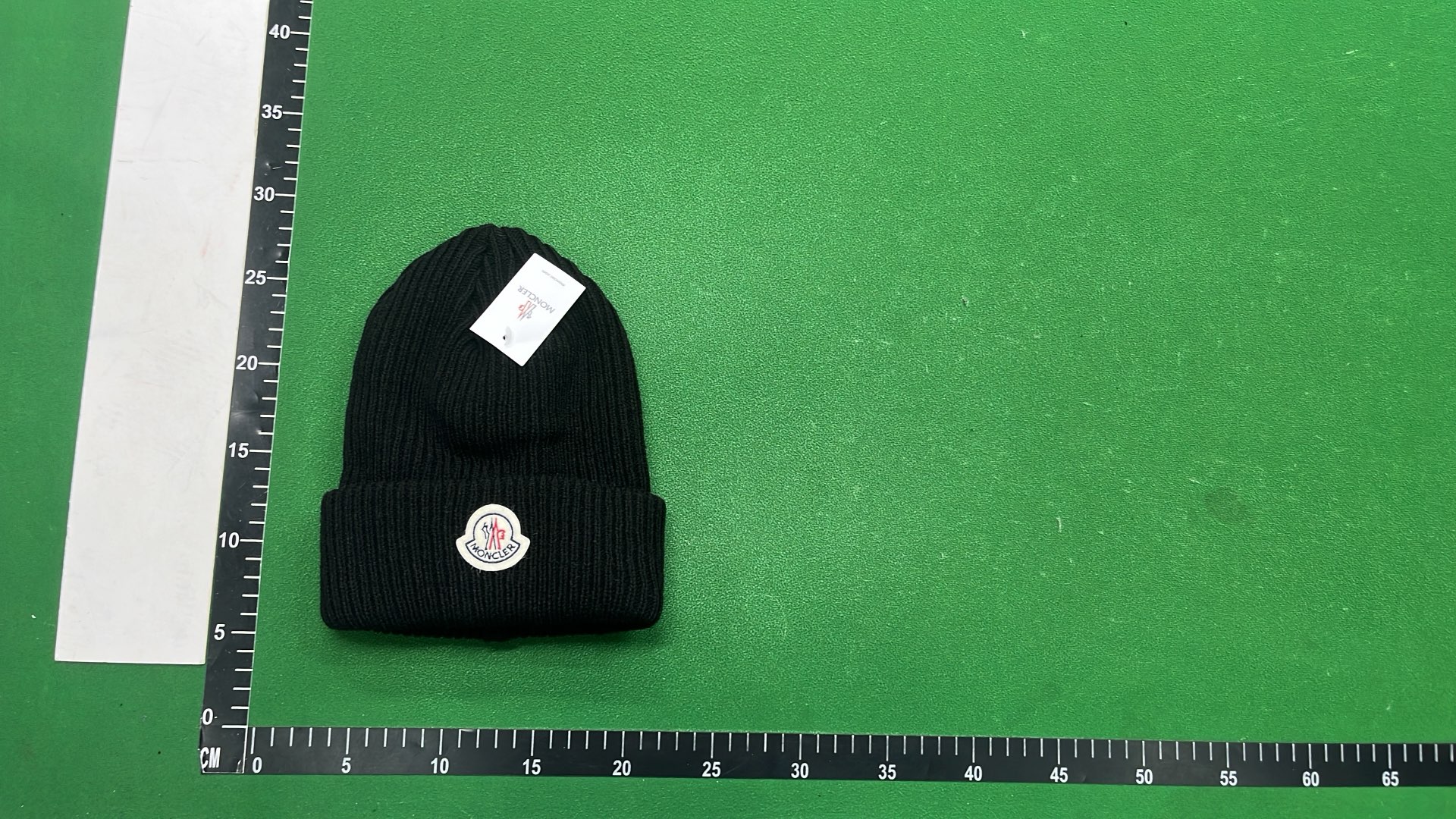 MONCLER Knit Beanie Hat with Logo Patch
