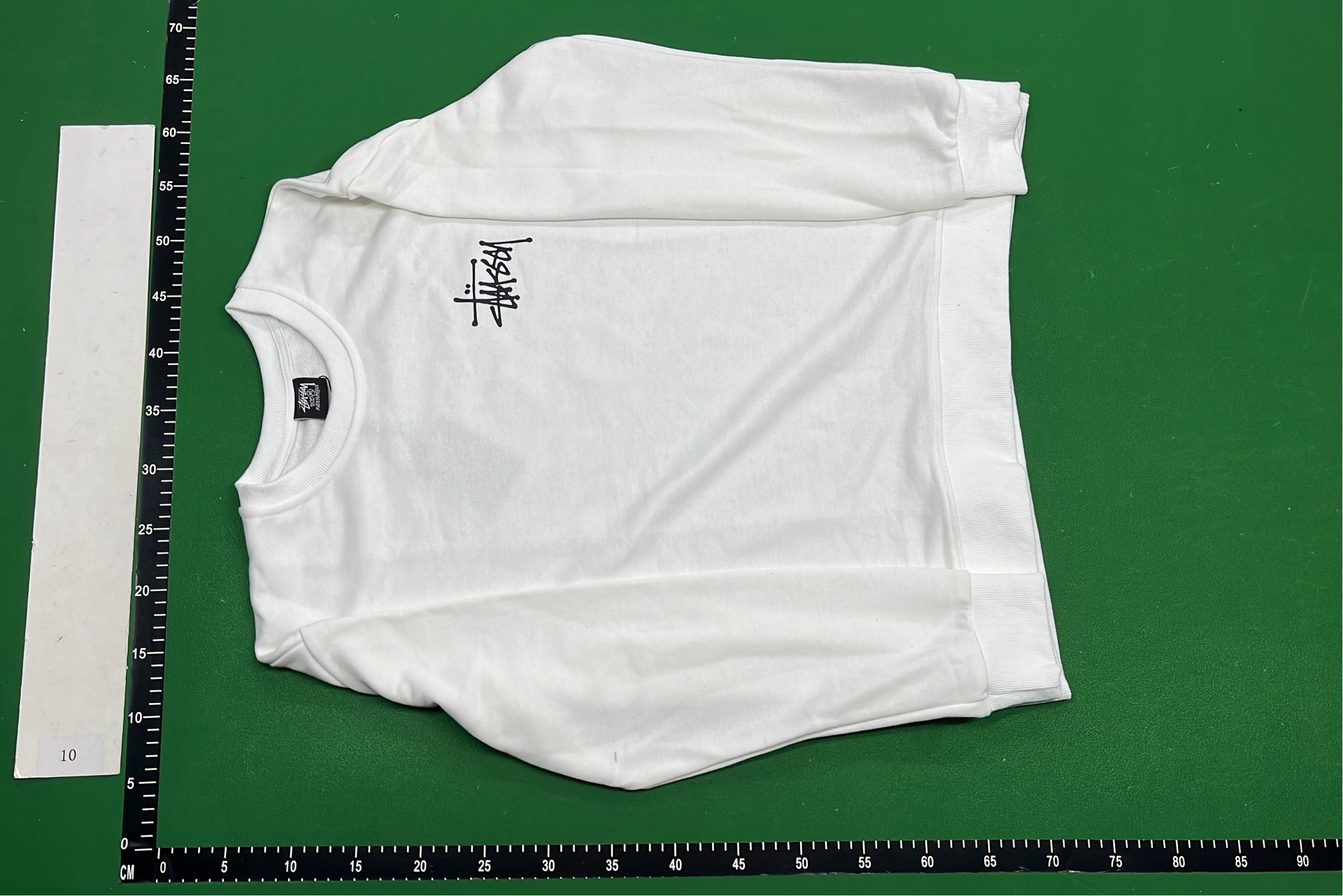 Stussy Gray Crewneck Sweatshirt with Logo Print