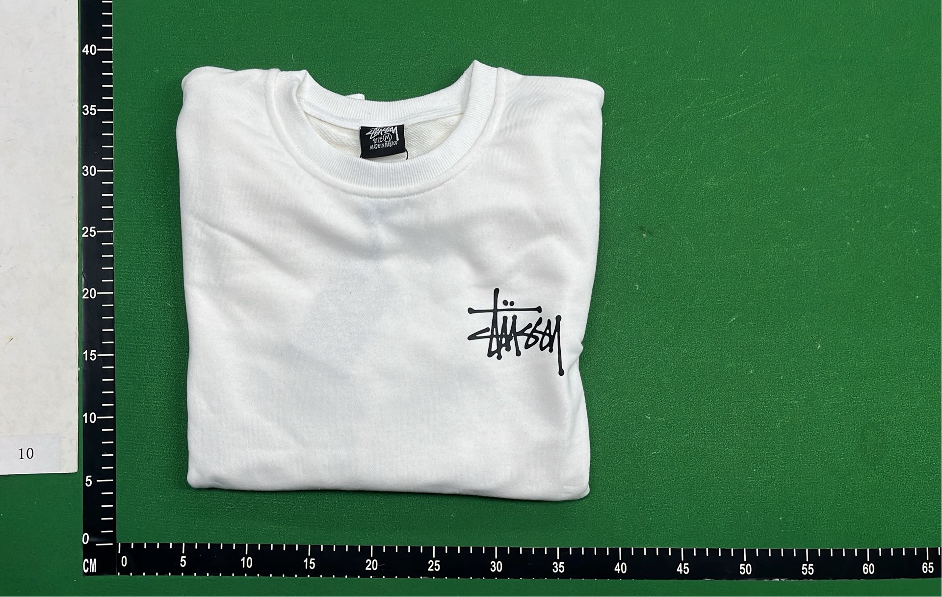 Stussy Gray Crewneck Sweatshirt with Logo Print