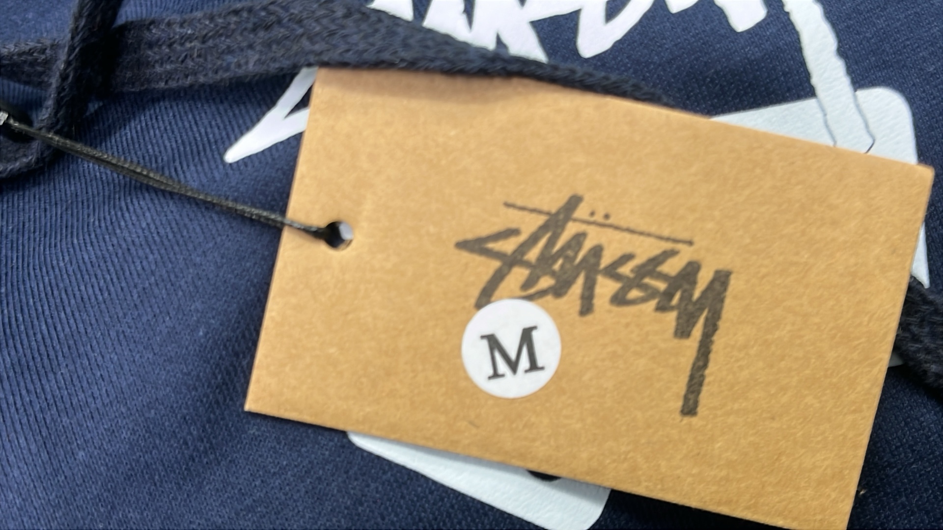 Stussy Dice Logo Zip-Up Hoodie - Navy Blue