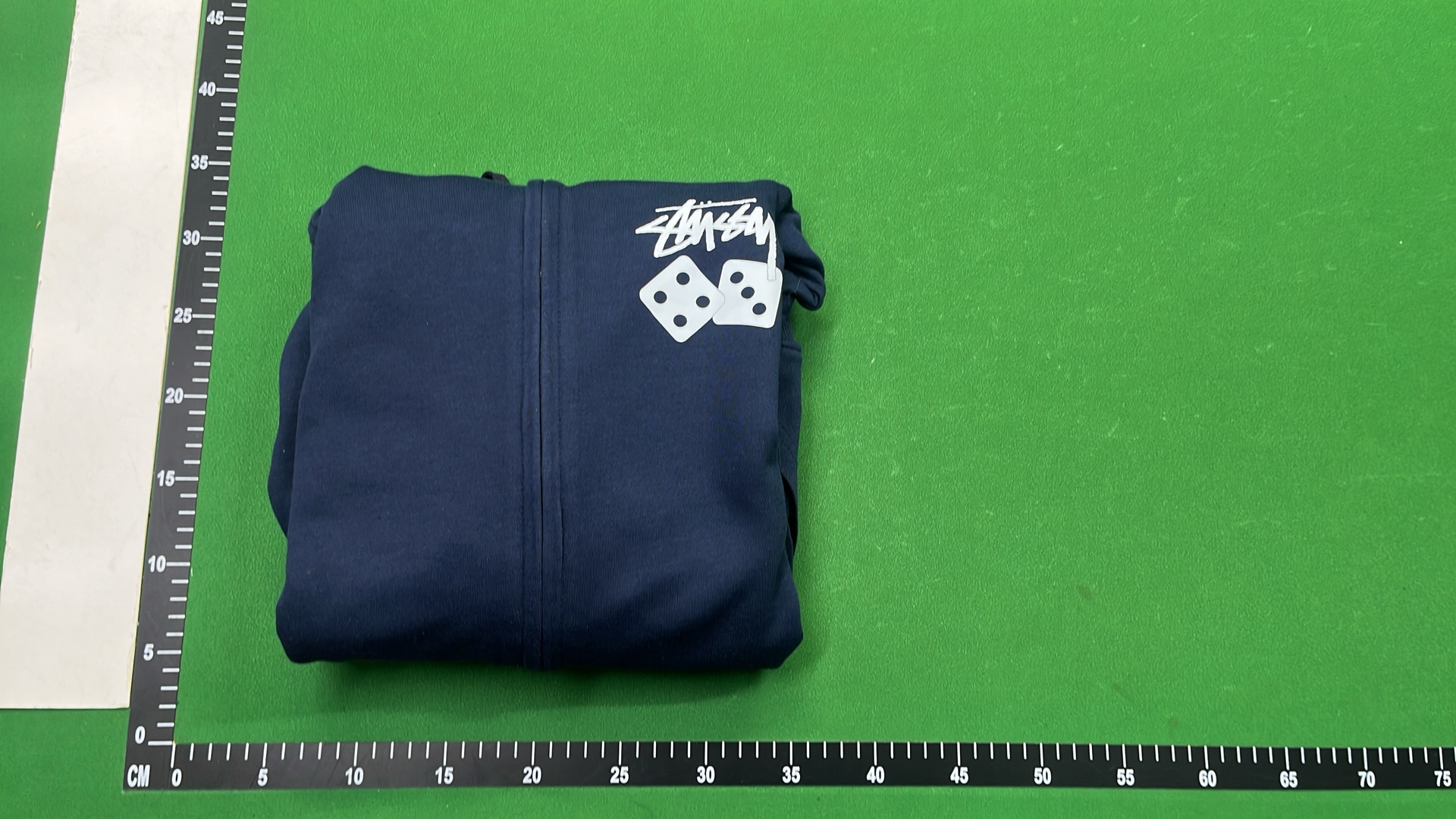 Stussy Dice Logo Zip-Up Hoodie - Navy Blue