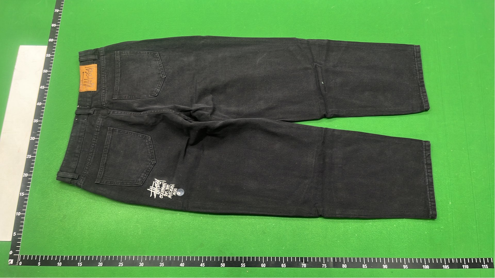Stussy Black Varsity Jacket with White Logo