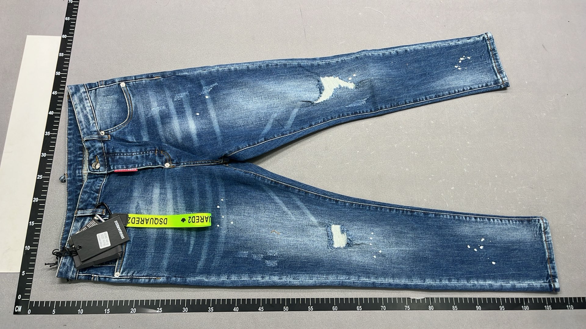 Men's Black Ripped Skinny Jeans with Zipper Detail