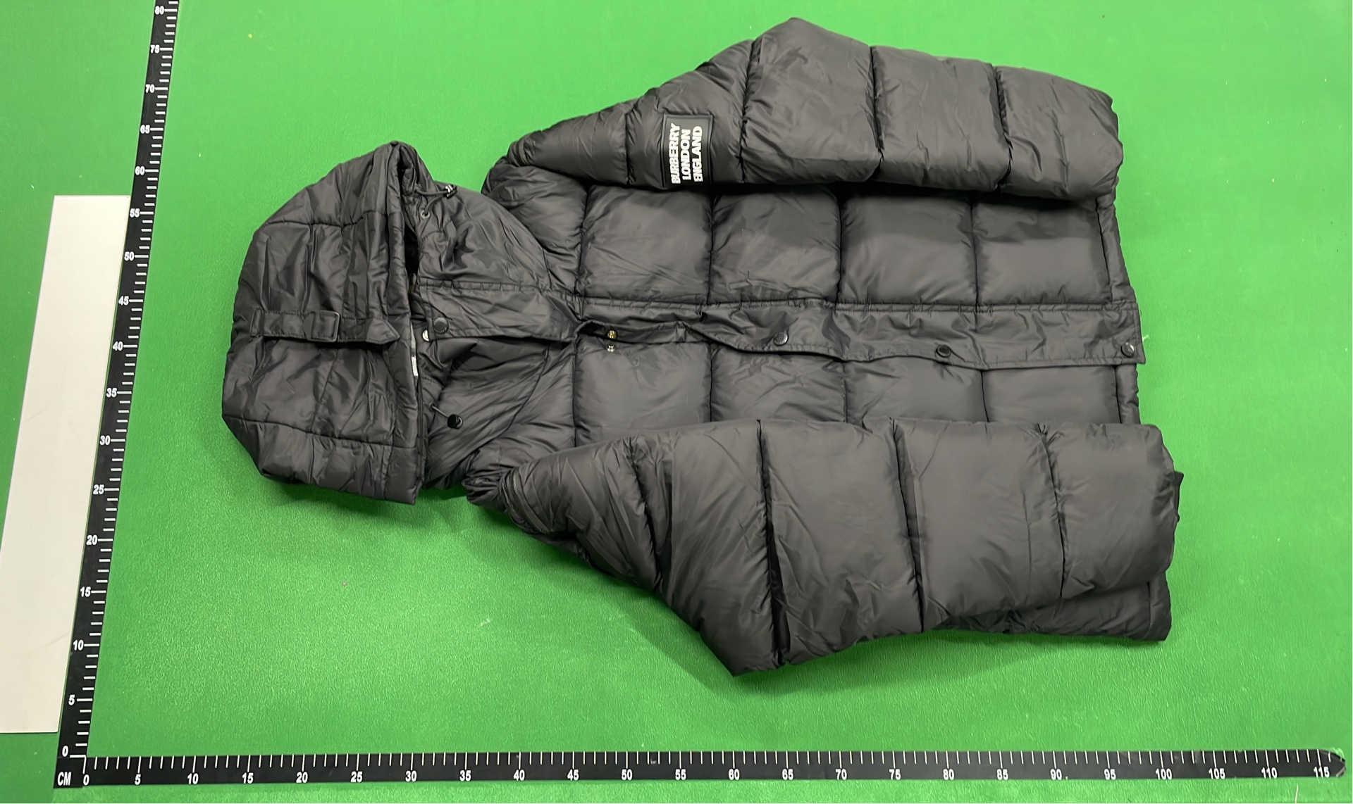 Burberry Black Quilted Down Jacket with Hood