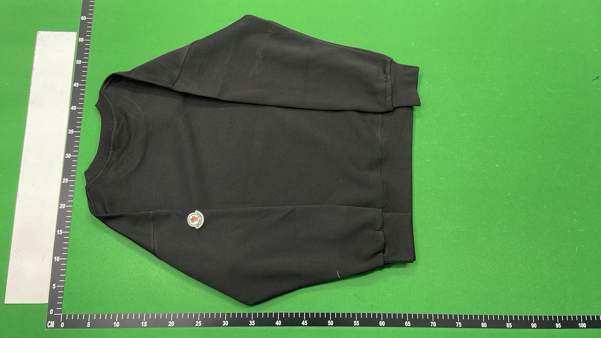 MONCLER Logo Sweatshirt for Men and Women - Black and White Crewneck Sweaters