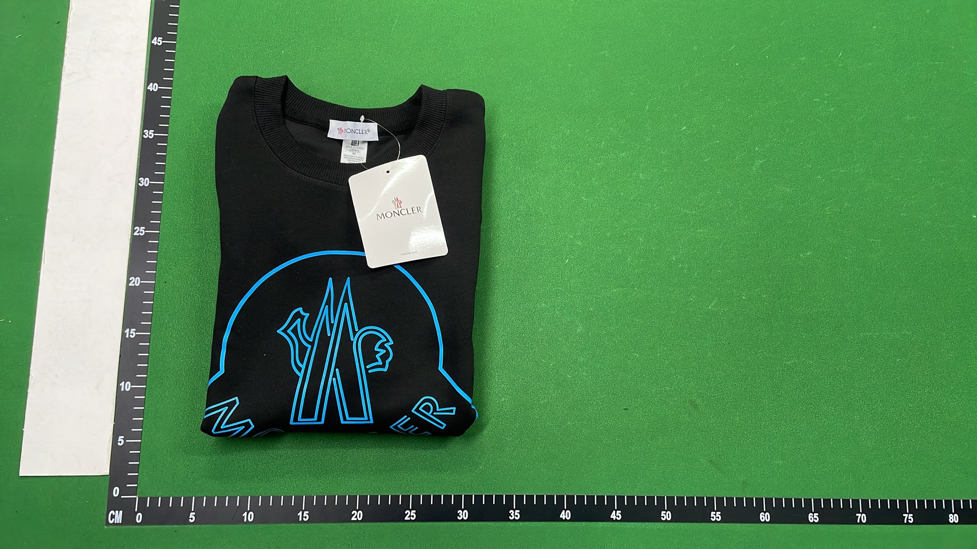 MONCLER Logo Sweatshirt for Men and Women - Black and White Crewneck Sweaters