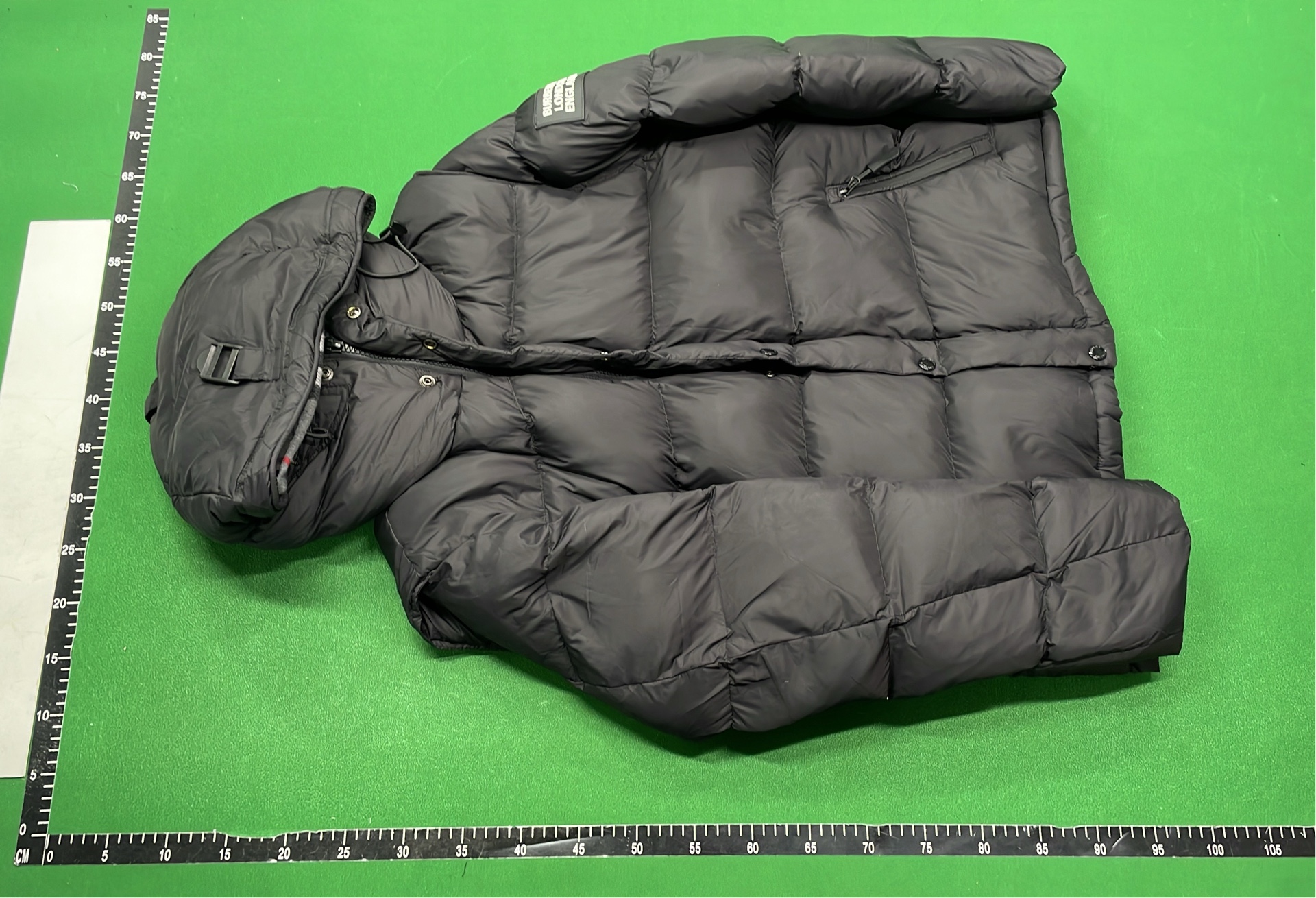 Burberry Down Jacket with Check Lining and Hood