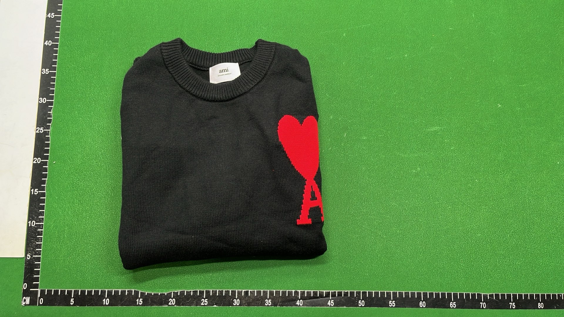 AMI Heart A Logo Knit Sweater - Purple, Black, White