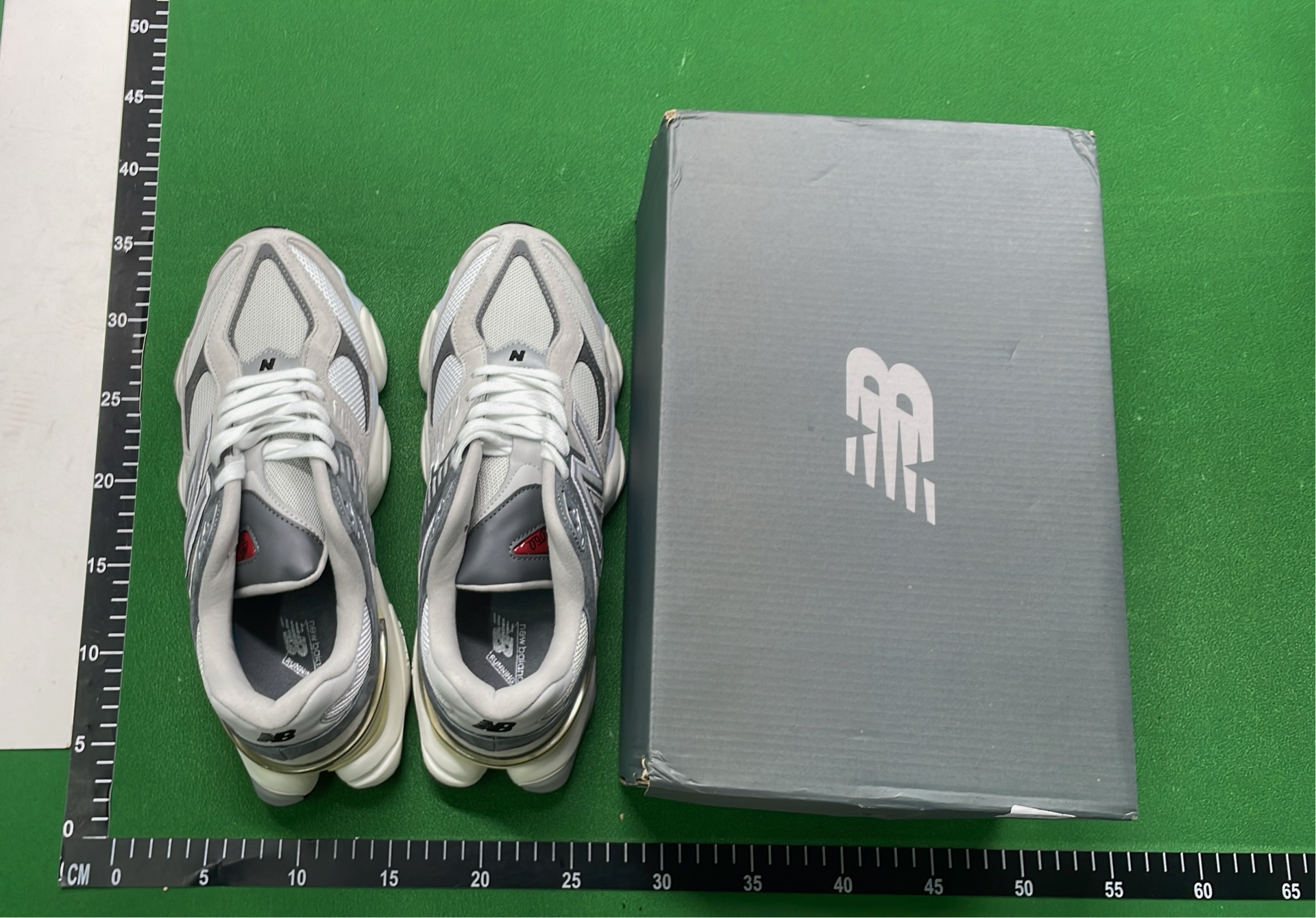New Balance 9060 Green and White Running Shoes