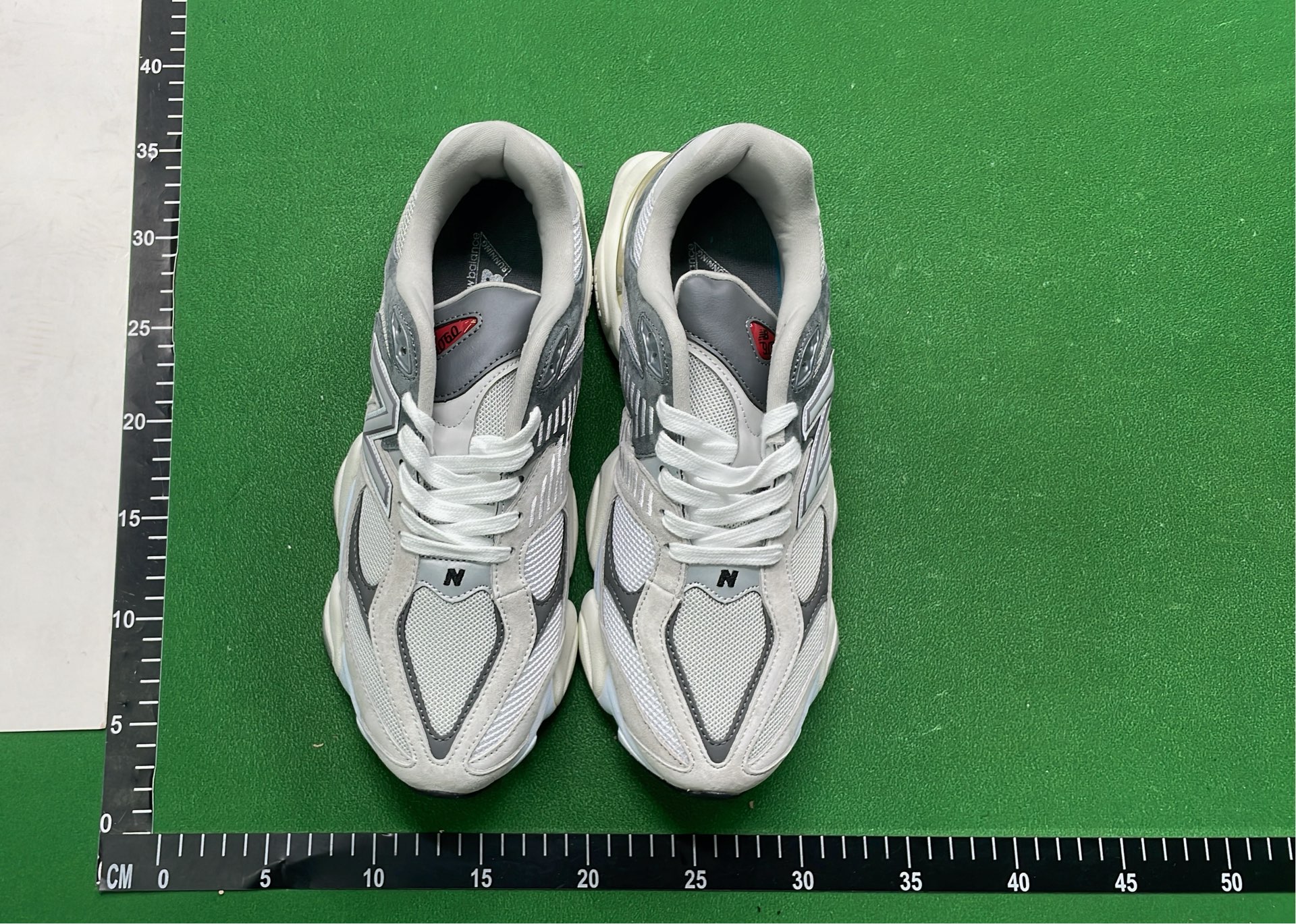 New Balance 9060 Green and White Running Shoes