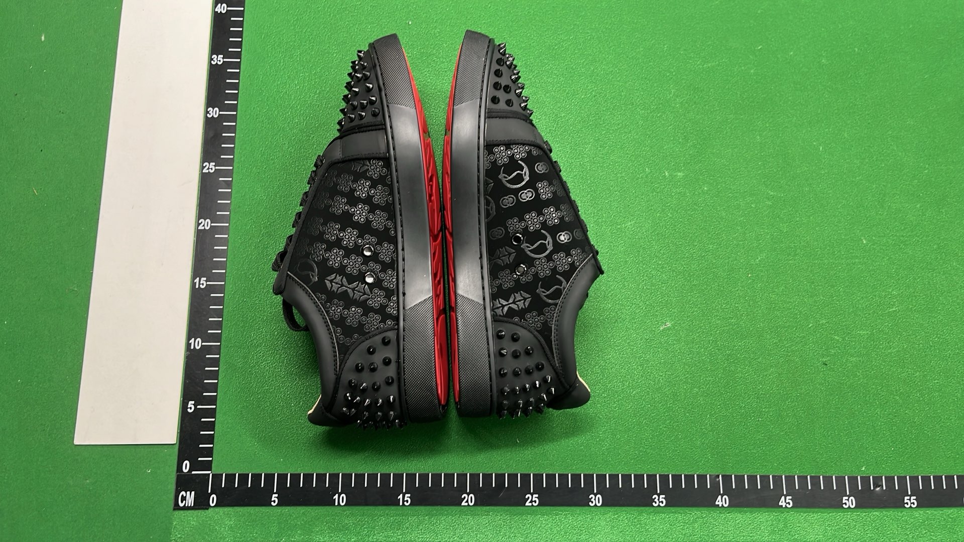 Black Spike Low Top Sneakers for Men