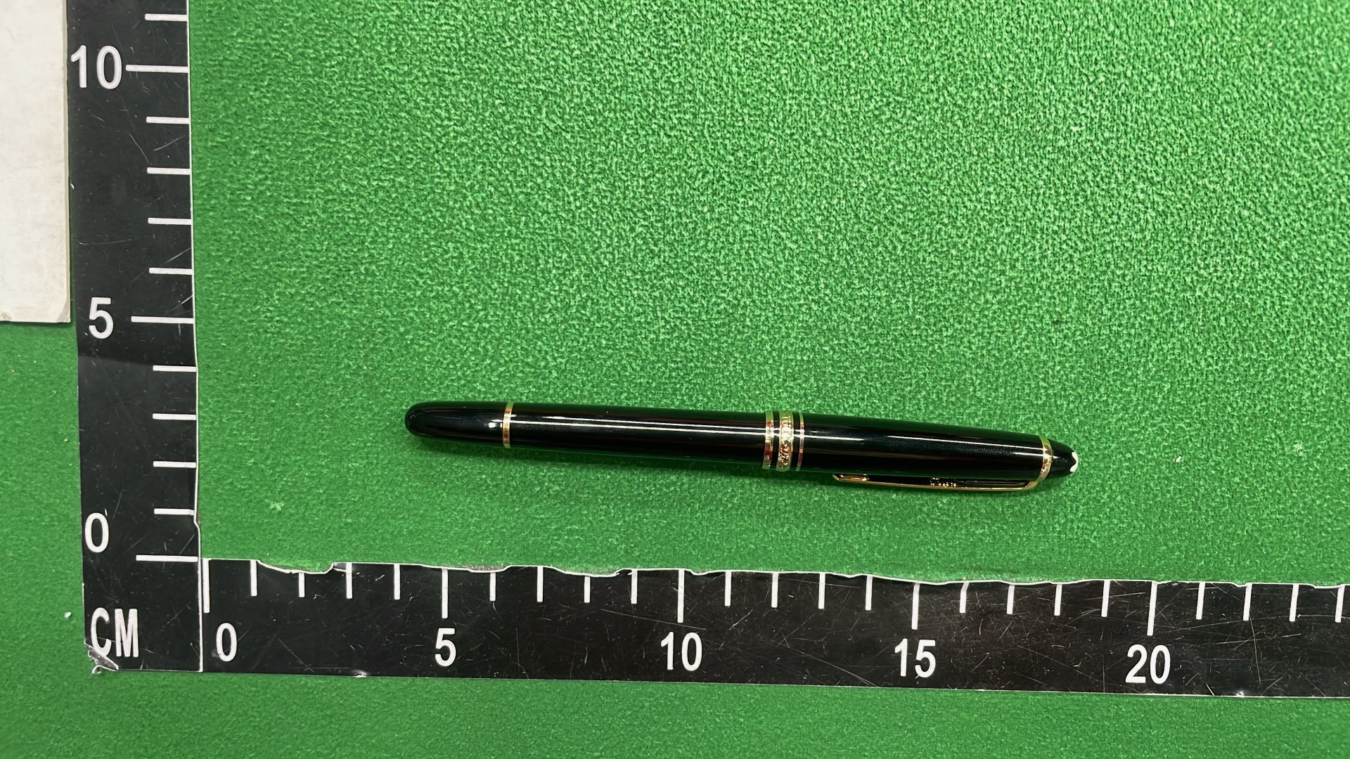 Montblanc Black Lacquer Ballpoint Pen with Silver Trim