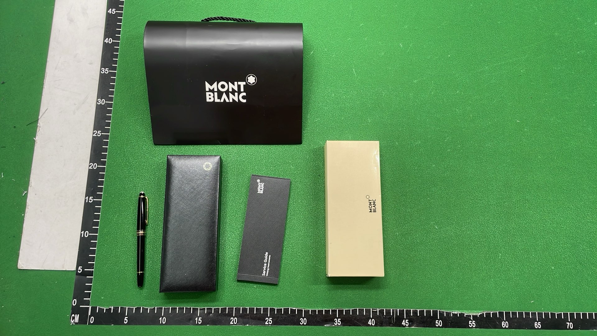 Montblanc Black Lacquer Ballpoint Pen with Silver Trim