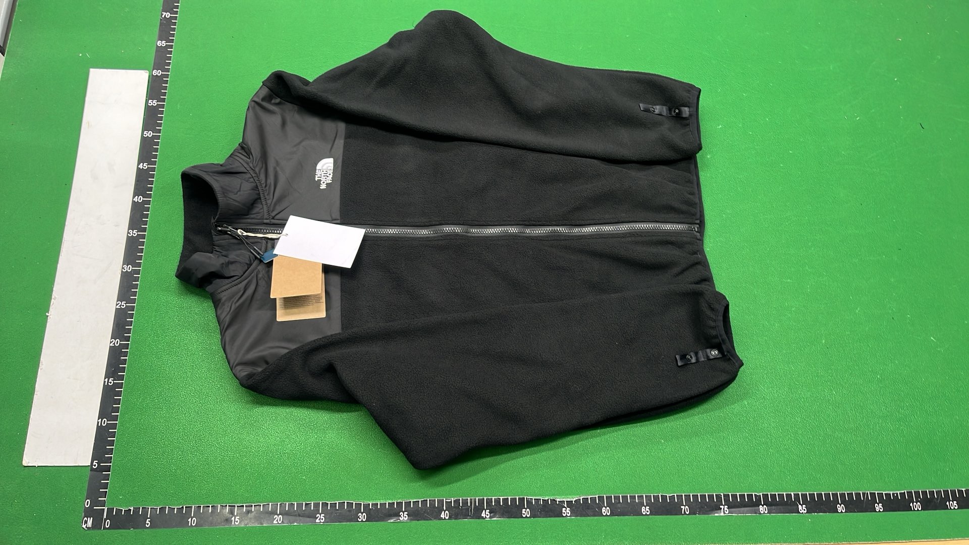 The North Face Black Fleece Jacket with Full Zip and Logo