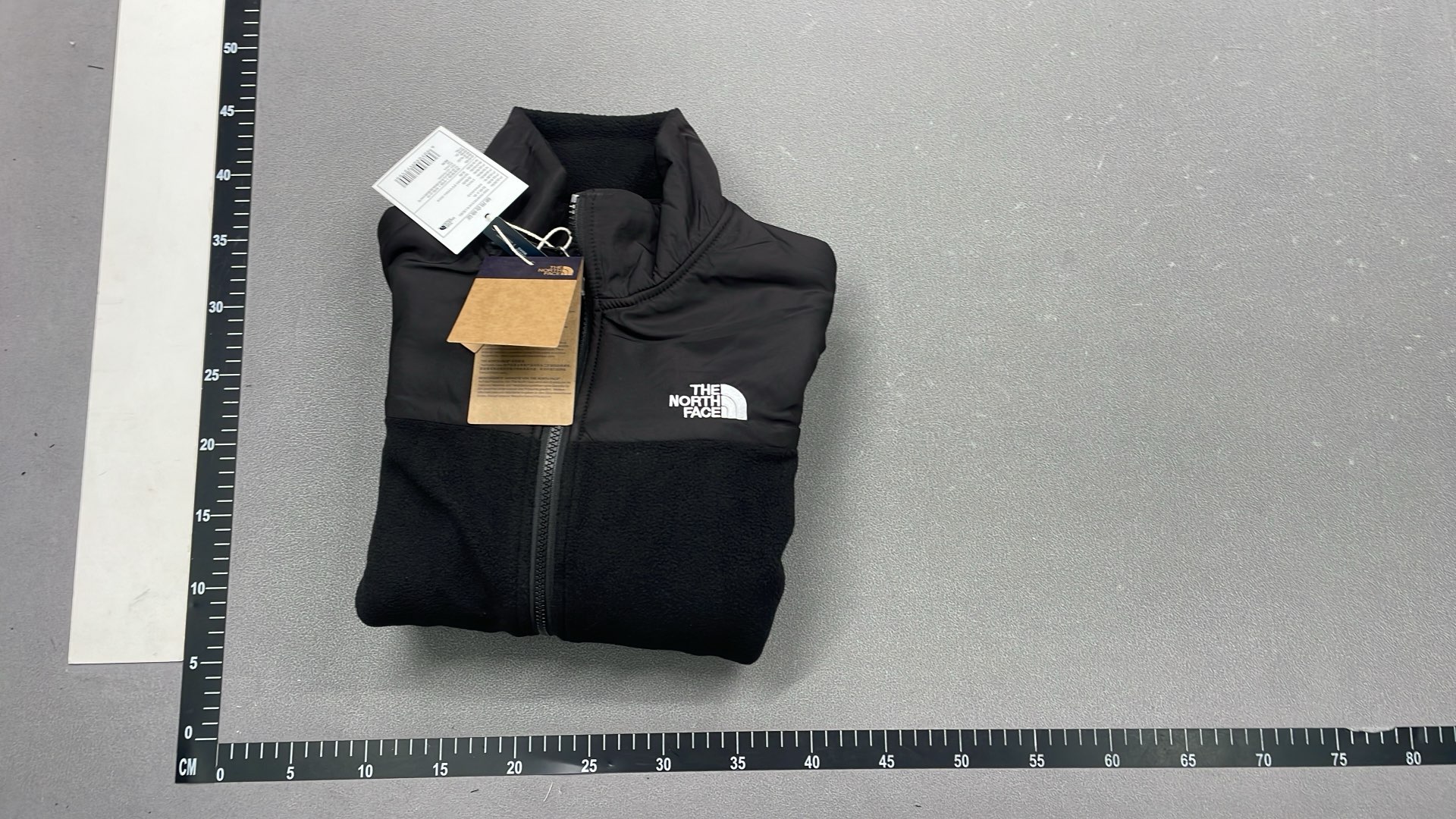 The North Face Black Fleece Jacket with Full Zip and Logo