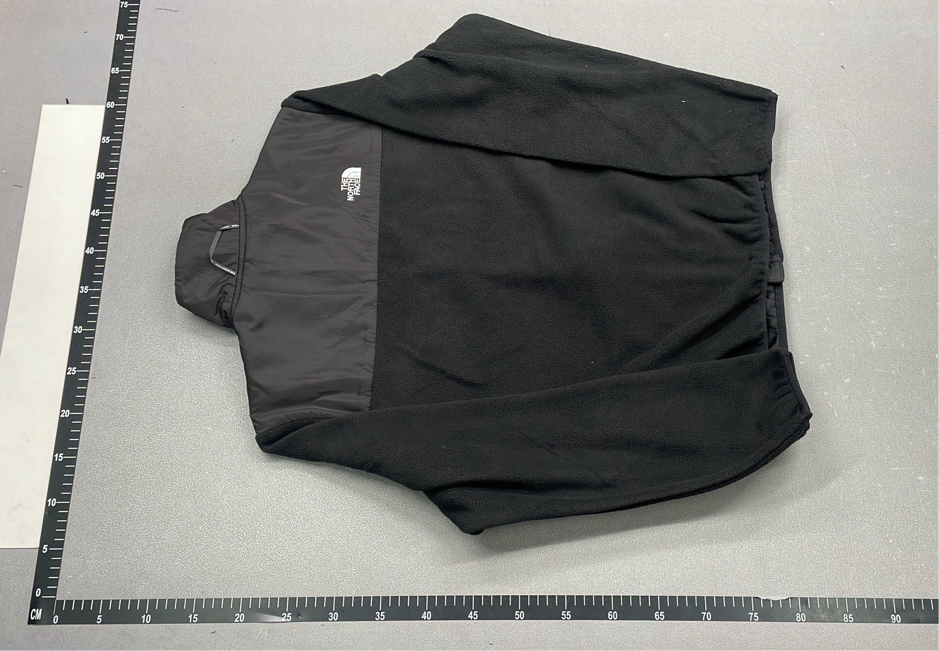 The North Face Black Fleece Jacket with Full Zip and Logo