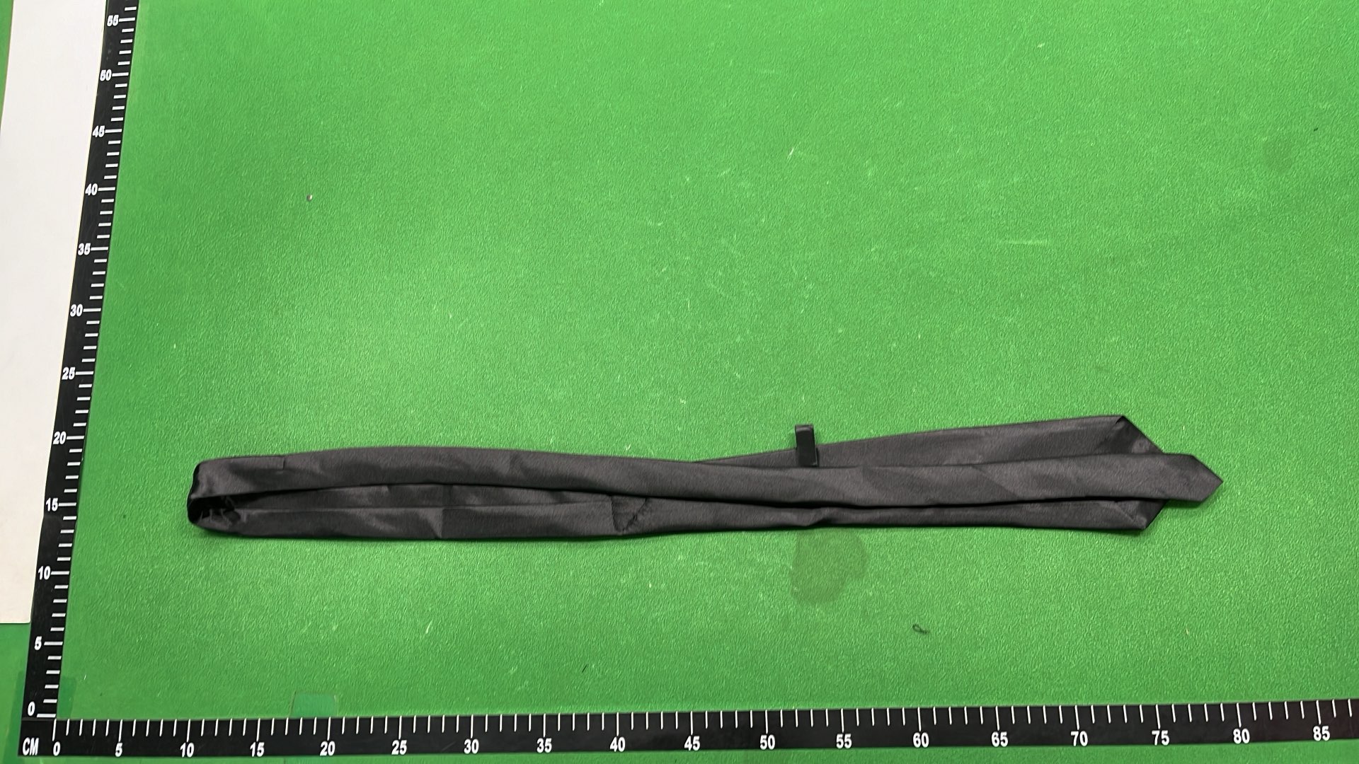 Prada Black Satin Tie with Logo Plaque