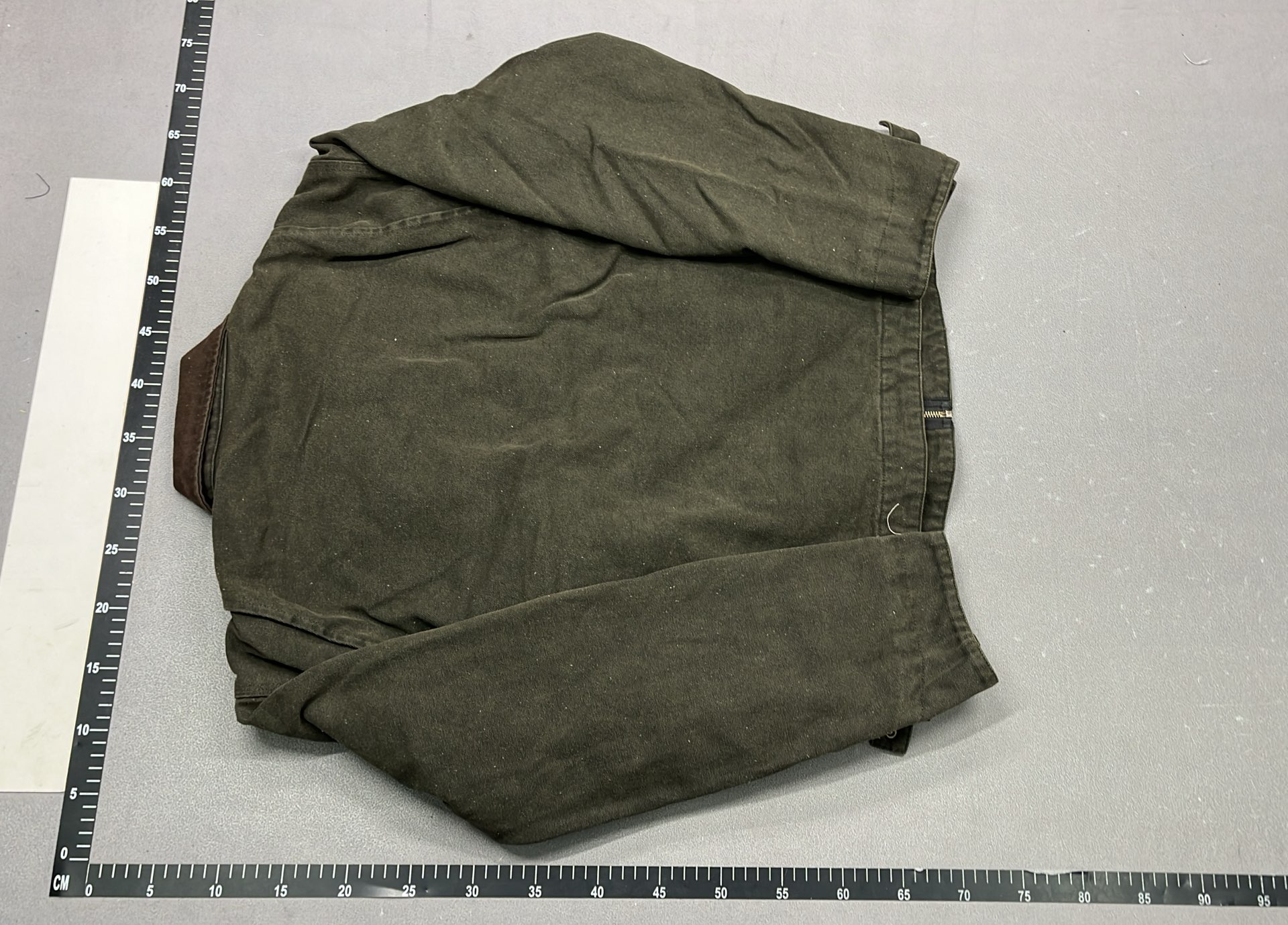 Vintage Olive Work Jacket for Men - Heavy Duty Denim Style
