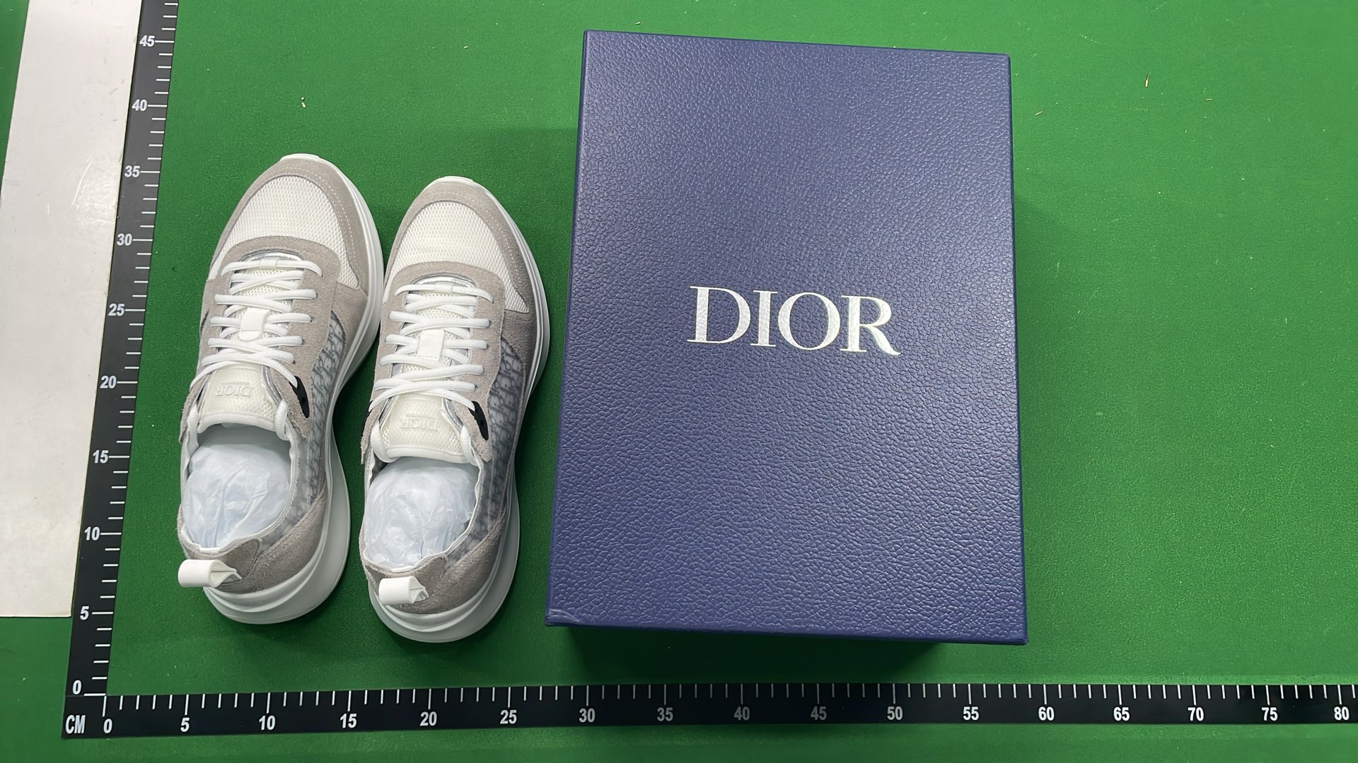 Dior Sneakers Men's Black and Navy Running Shoes with Logo Pattern
