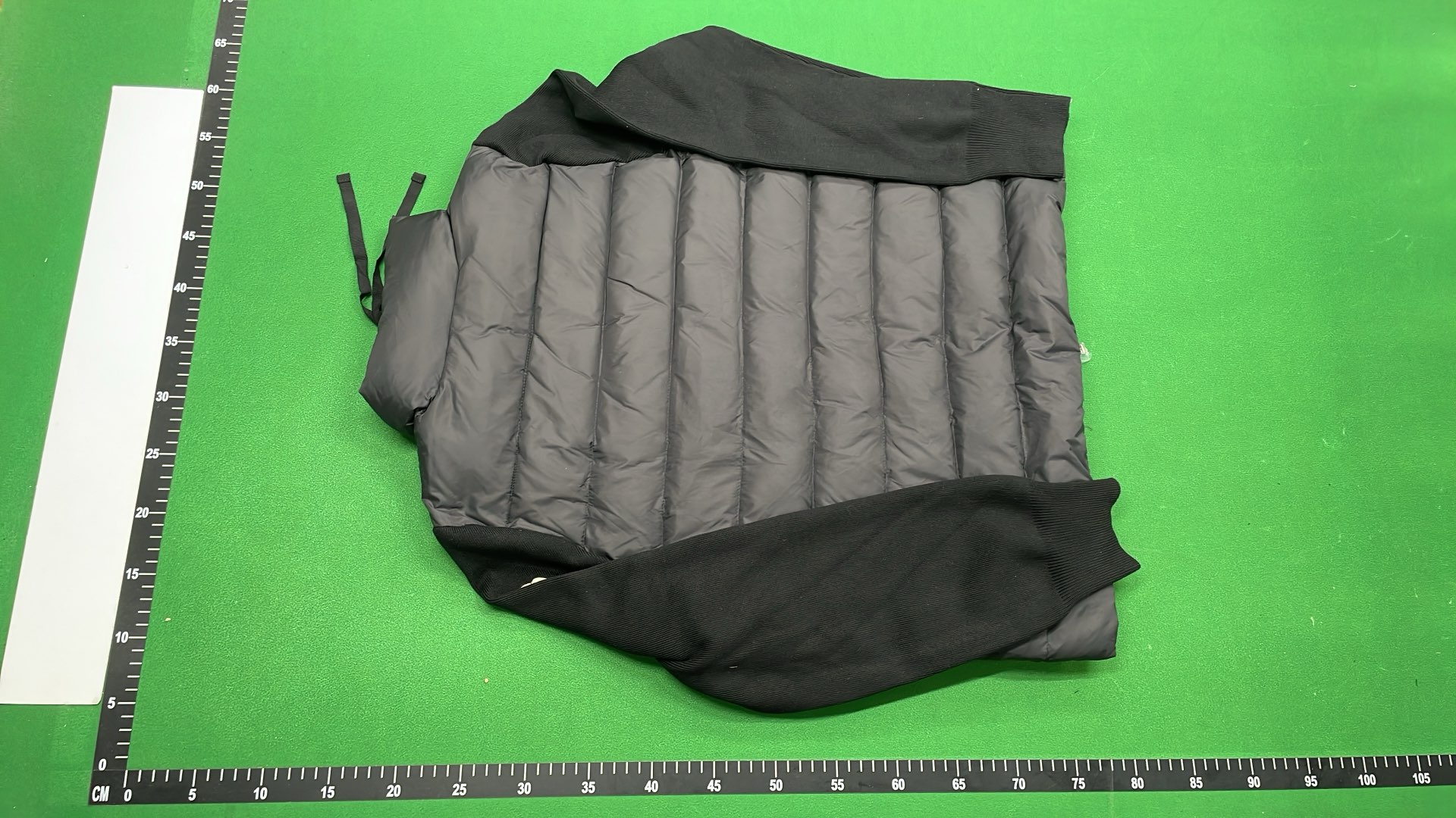 Moncler Lightweight Quilted Down Jacket in Black and Cream