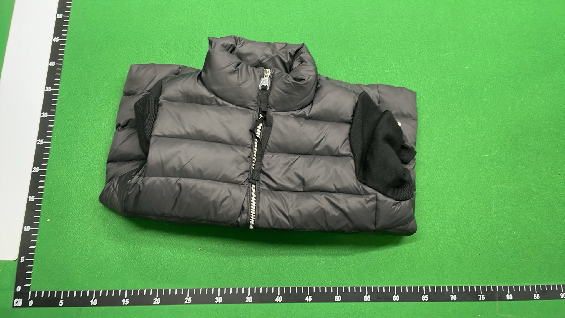 Moncler Lightweight Quilted Down Jacket in Black and Cream