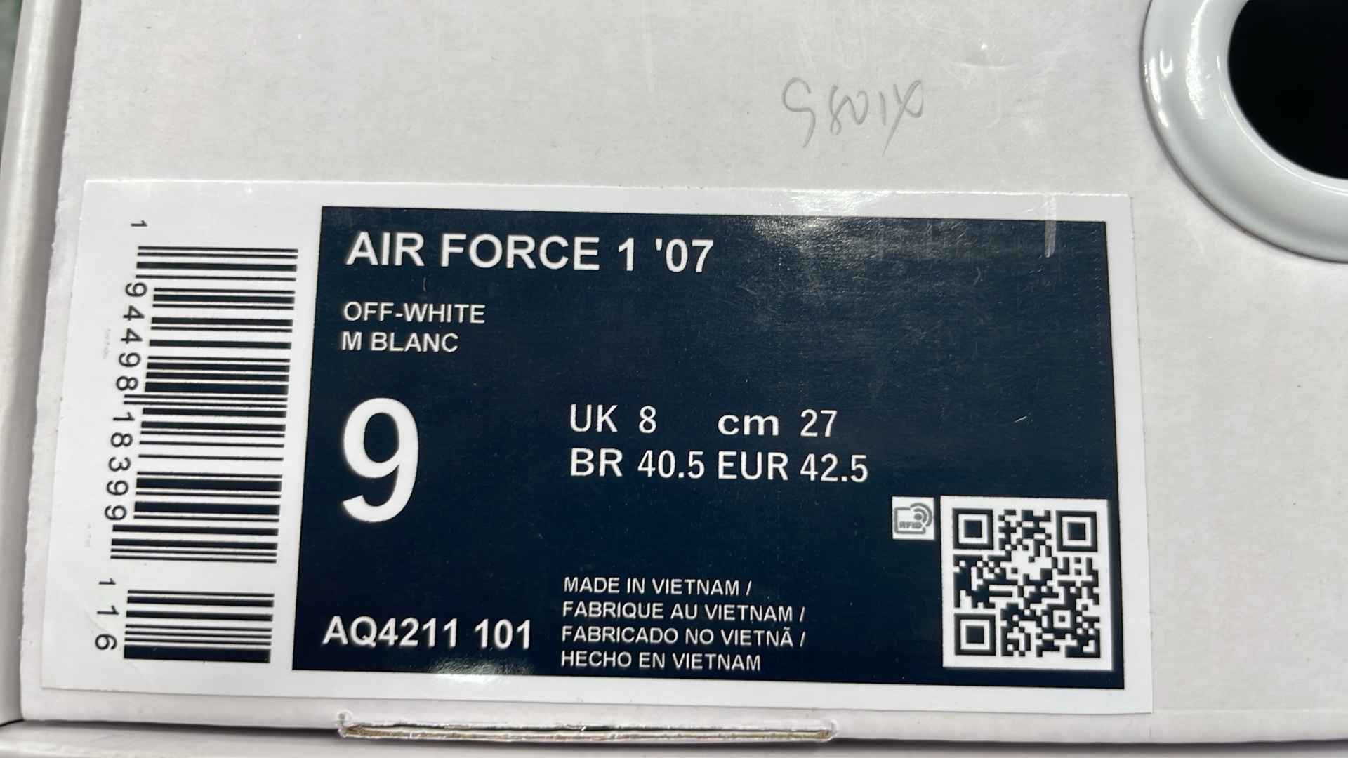 Nike Air Force 1 Low White Silver Swoosh Sneakers