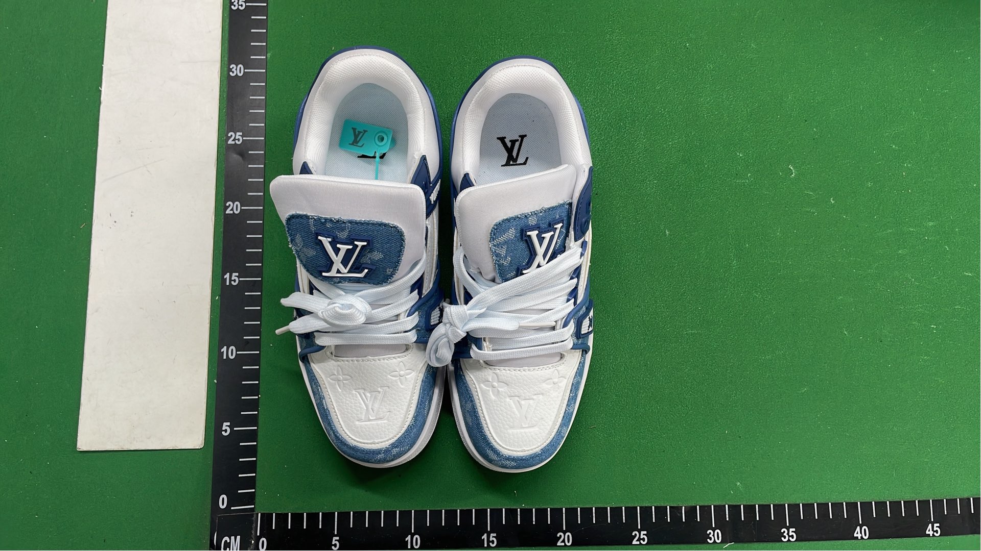 LV Monogram Denim Sneakers for Men Women