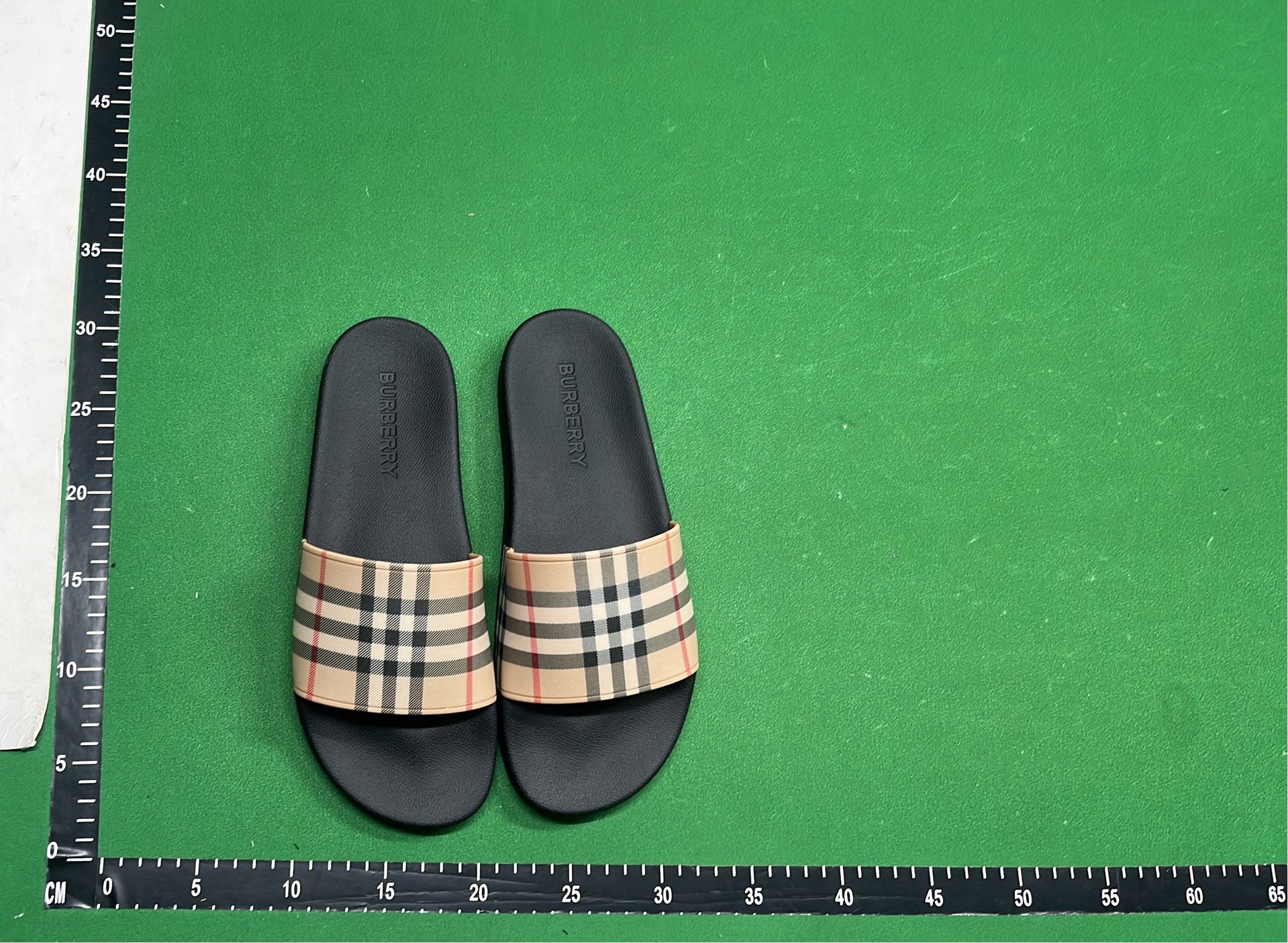 Burberry Slide Sandals with Iconic Check Patterns
