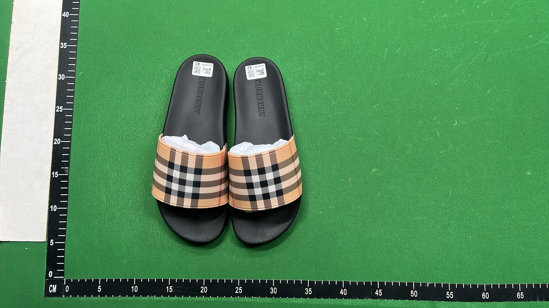 Burberry Slide Sandals with Iconic Check Patterns