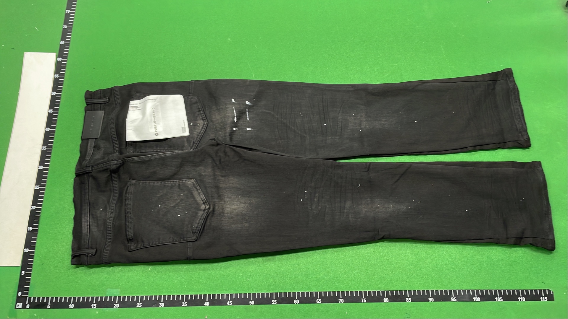 Black Flared Jeans with Paint Splatter Design