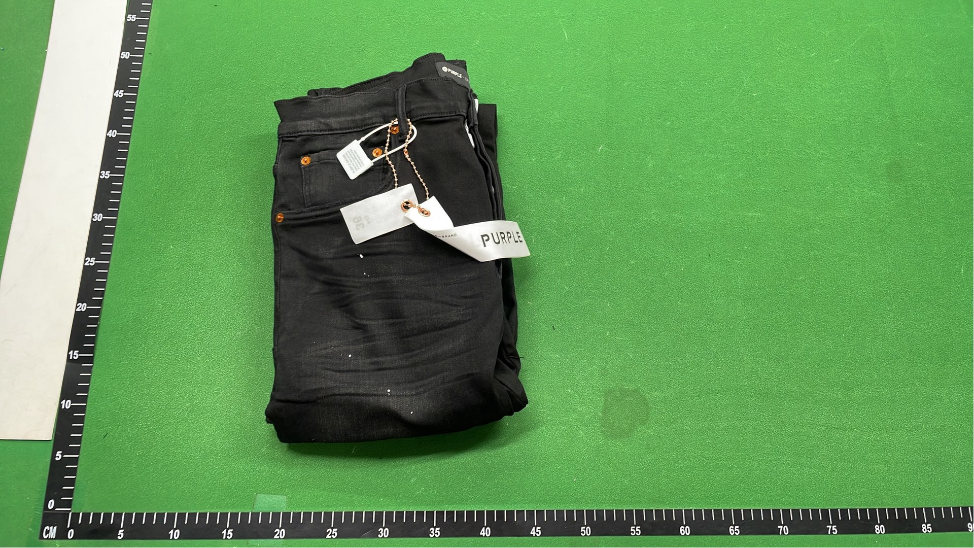 Black Flared Jeans with Paint Splatter Design