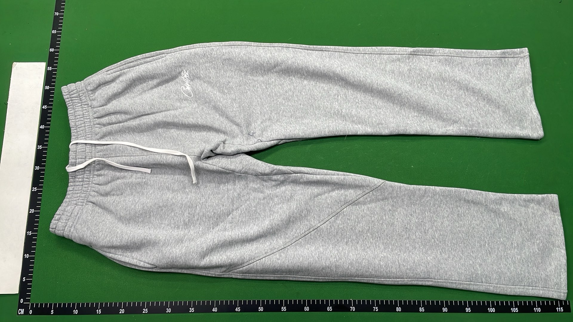 Gray Cotton Sweatpants with Elastic Waistband