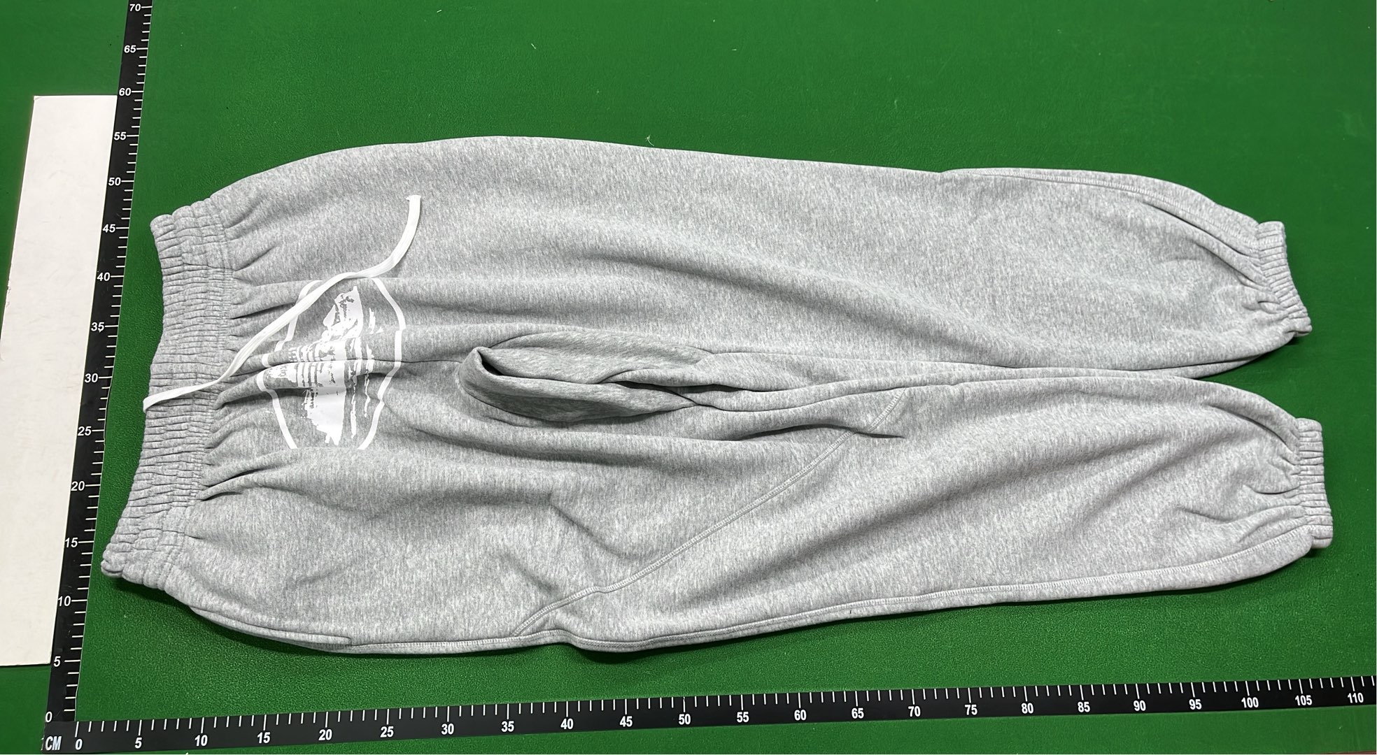 Gray Sweatpants with White Logo Design