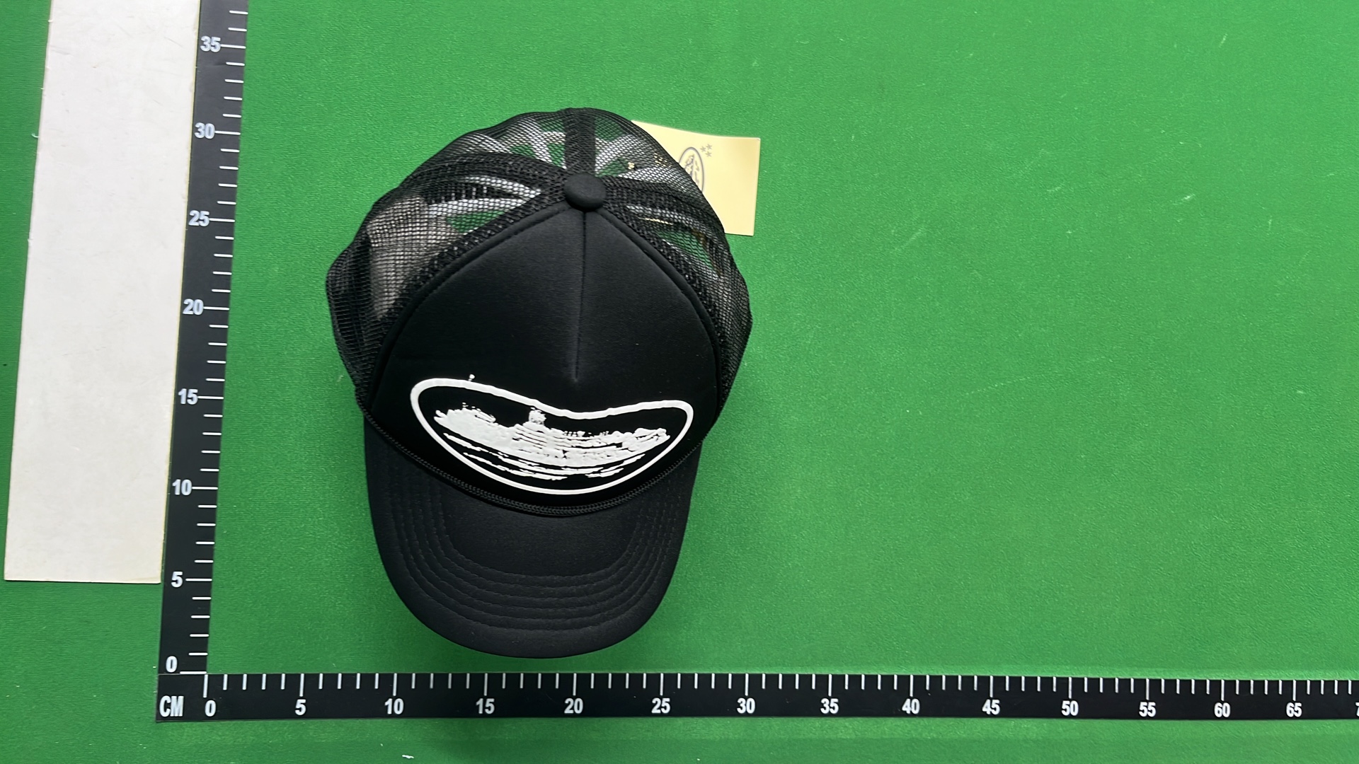 Black Trucker Hat with Cruise Ship Design