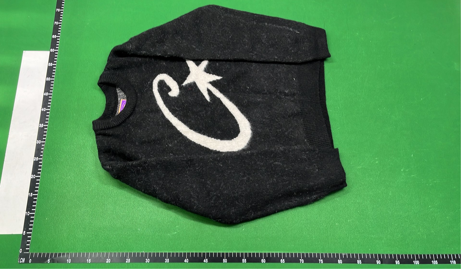 Black CJ Logo Sweater with White Star Design