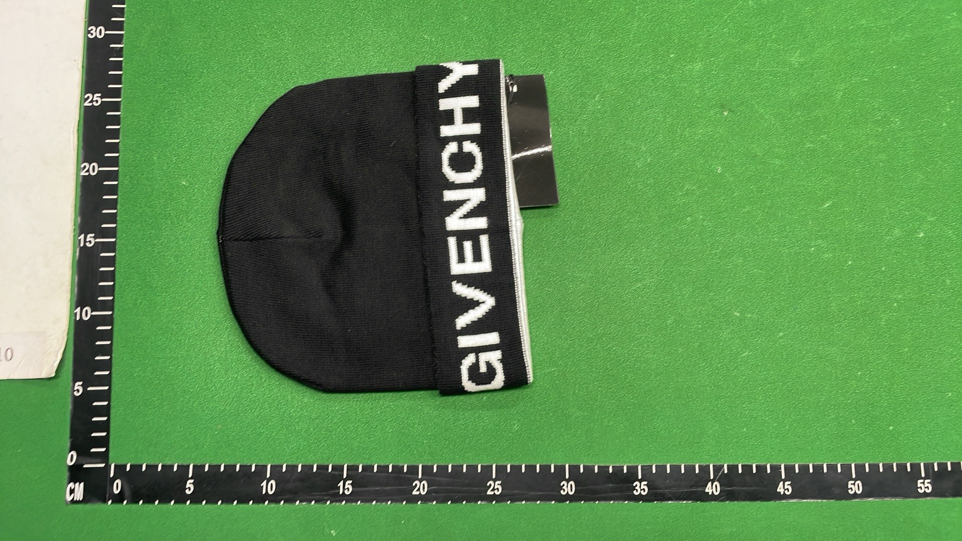 Givenchy Black Beanie Hat with White Logo Knit Cap