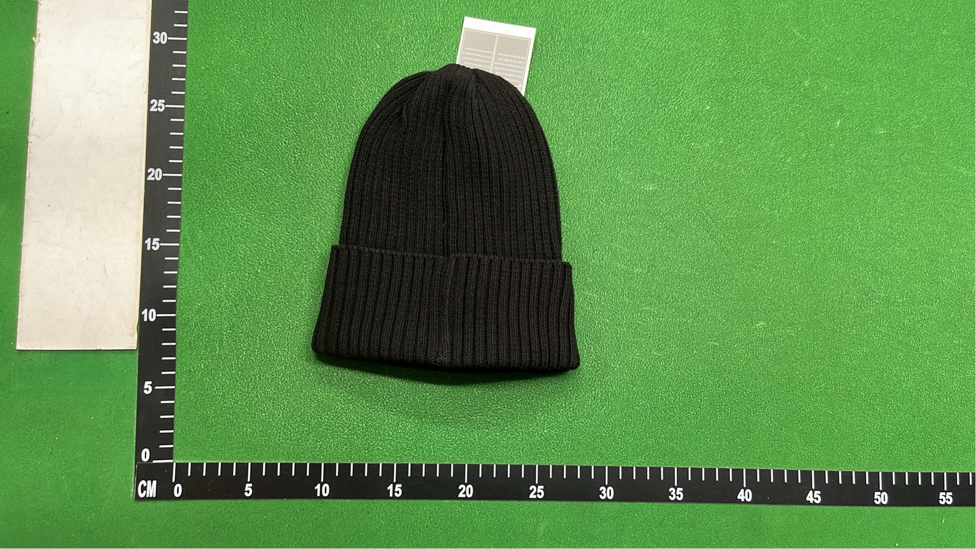 The North Face Black Ribbed Beanie Hat with Logo Patch