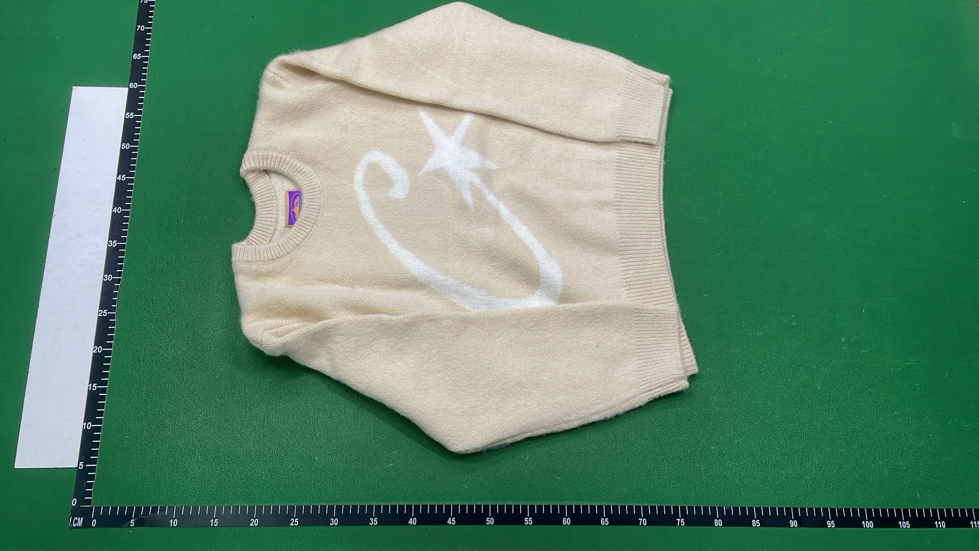 Cream Gucci Knit Sweater with Logo Design