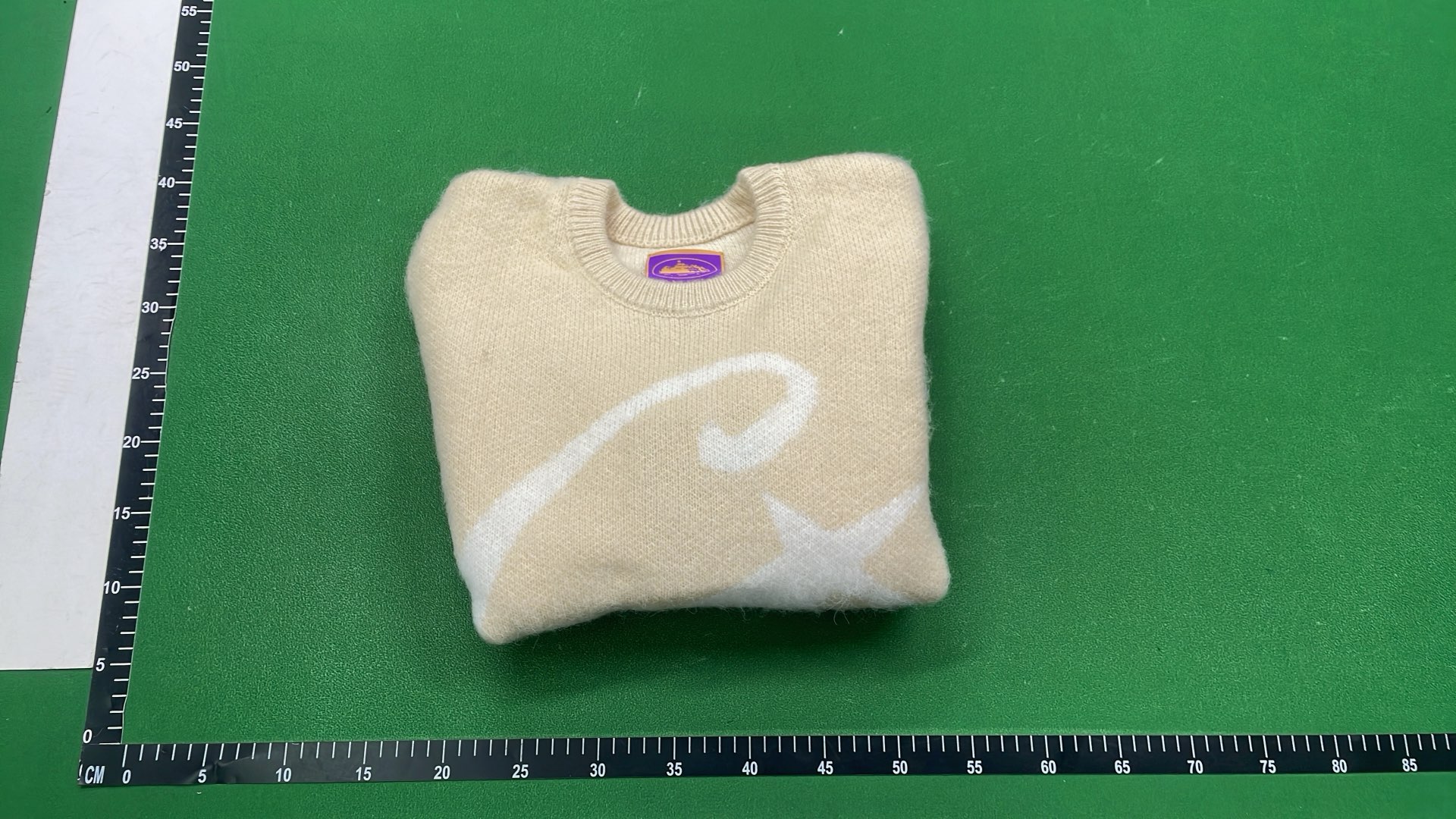 Cream Gucci Knit Sweater with Logo Design
